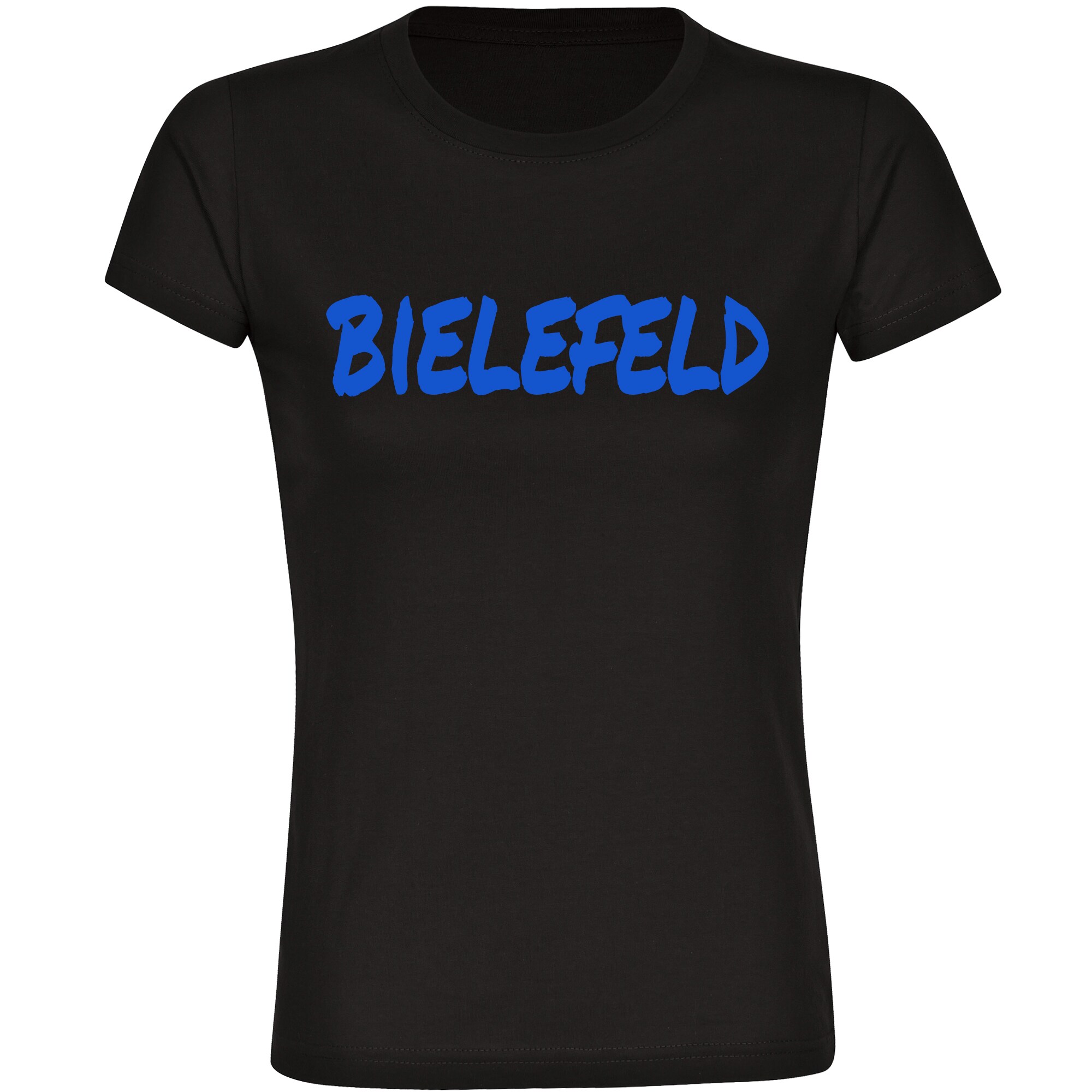 multifanshop Damen T-Shirt - Bielefeld - Textmarker - Druck blau - Frauen - Bild 1