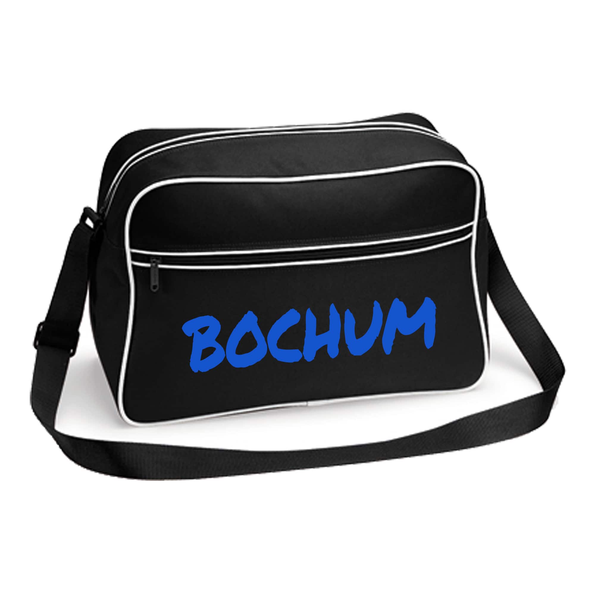 multifanshop Retrotasche - Bochum - Textmarker - Druck blau - Tasche - Bild 1