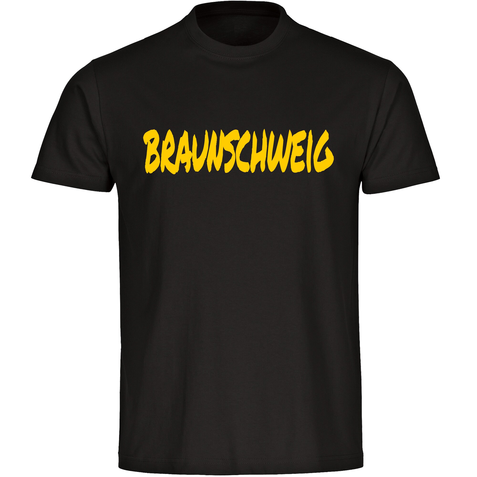 multifanshop Herren T-Shirt - Braunschweig - Textmarker - Druck gelb - M&auml;nner - Bild 1