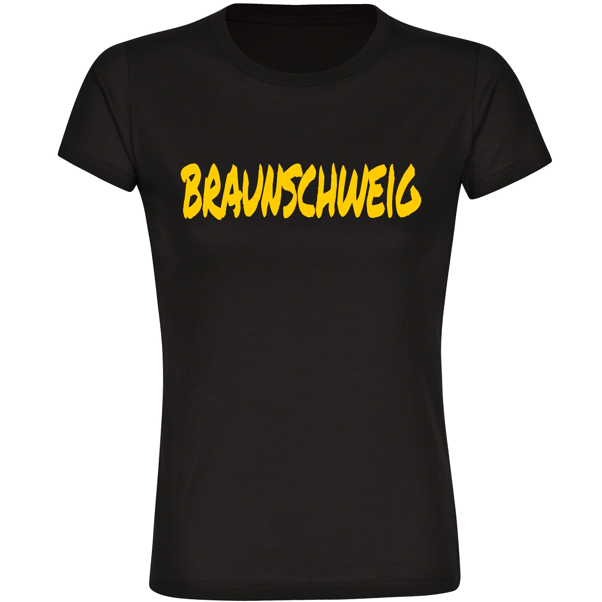 multifanshop Damen T-Shirt - Braunschweig - Textmarker - Druck gelb - Frauen - Bild 1