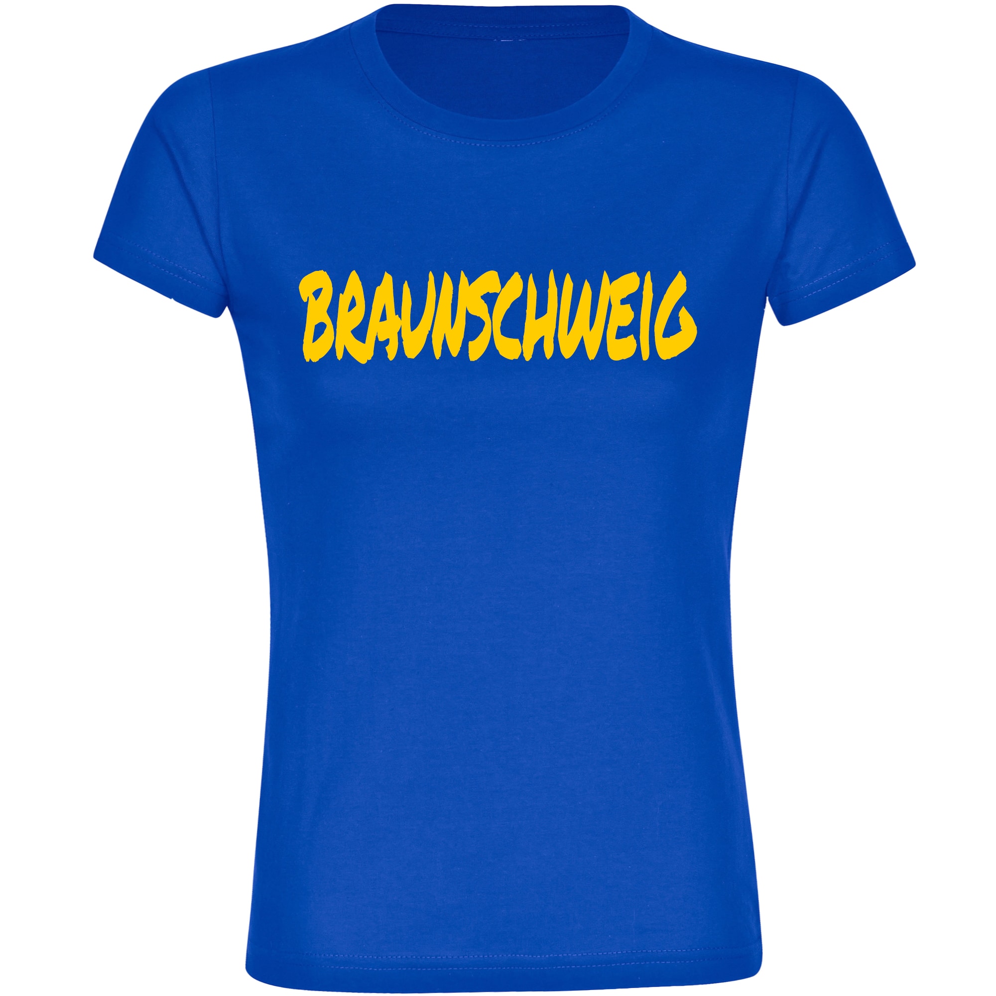 multifanshop Damen T-Shirt - Braunschweig - Textmarker - Druck gelb - Frauen - Bild 1