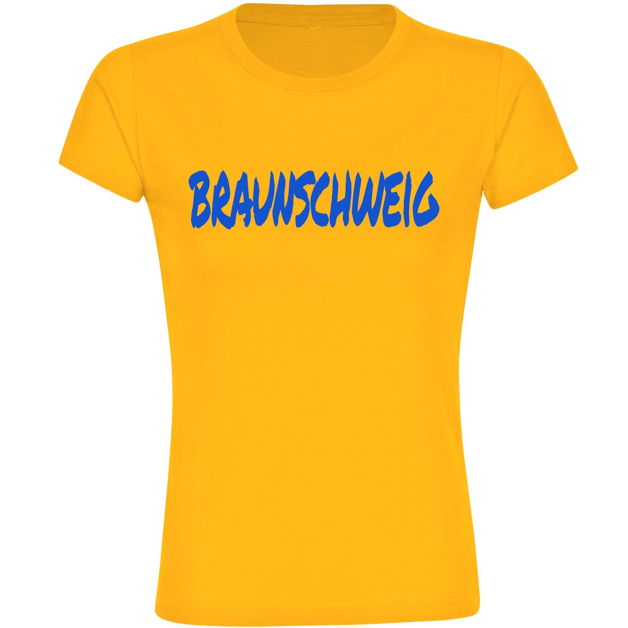 multifanshop Damen T-Shirt - Braunschweig - Textmarker - Druck blau - Frauen - Bild 1