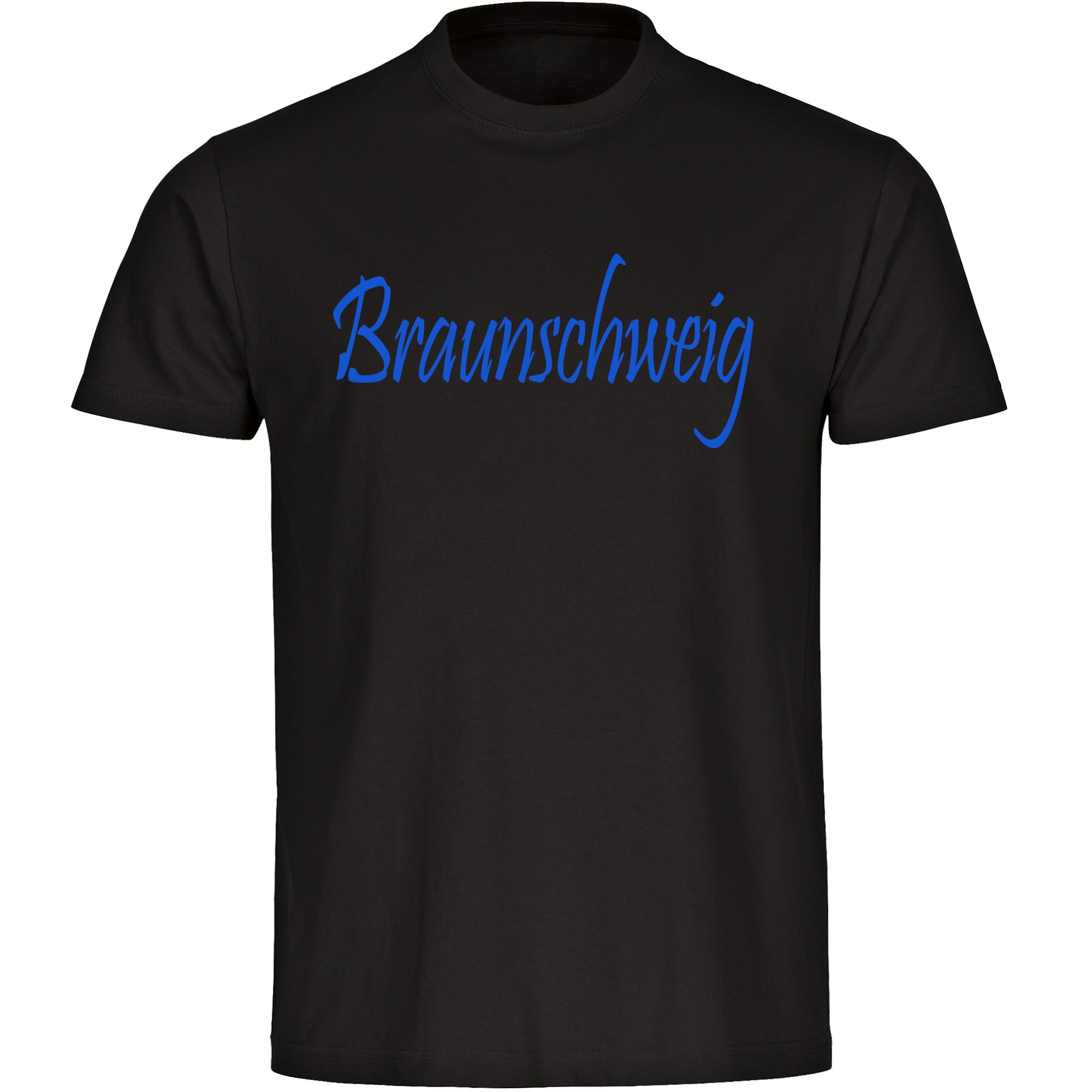 multifanshop Kinder T-Shirt - Braunschweig - Schriftzug - Druck blau - Kind - Bild 1