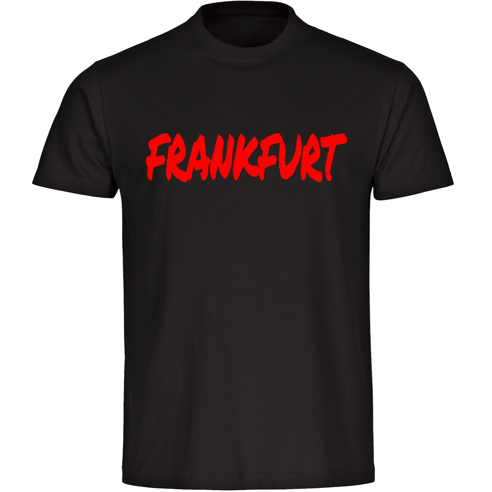 multifanshop Herren T-Shirt - Frankfurt - Textmarker - Druck rot - M&auml;nner - Bild 1