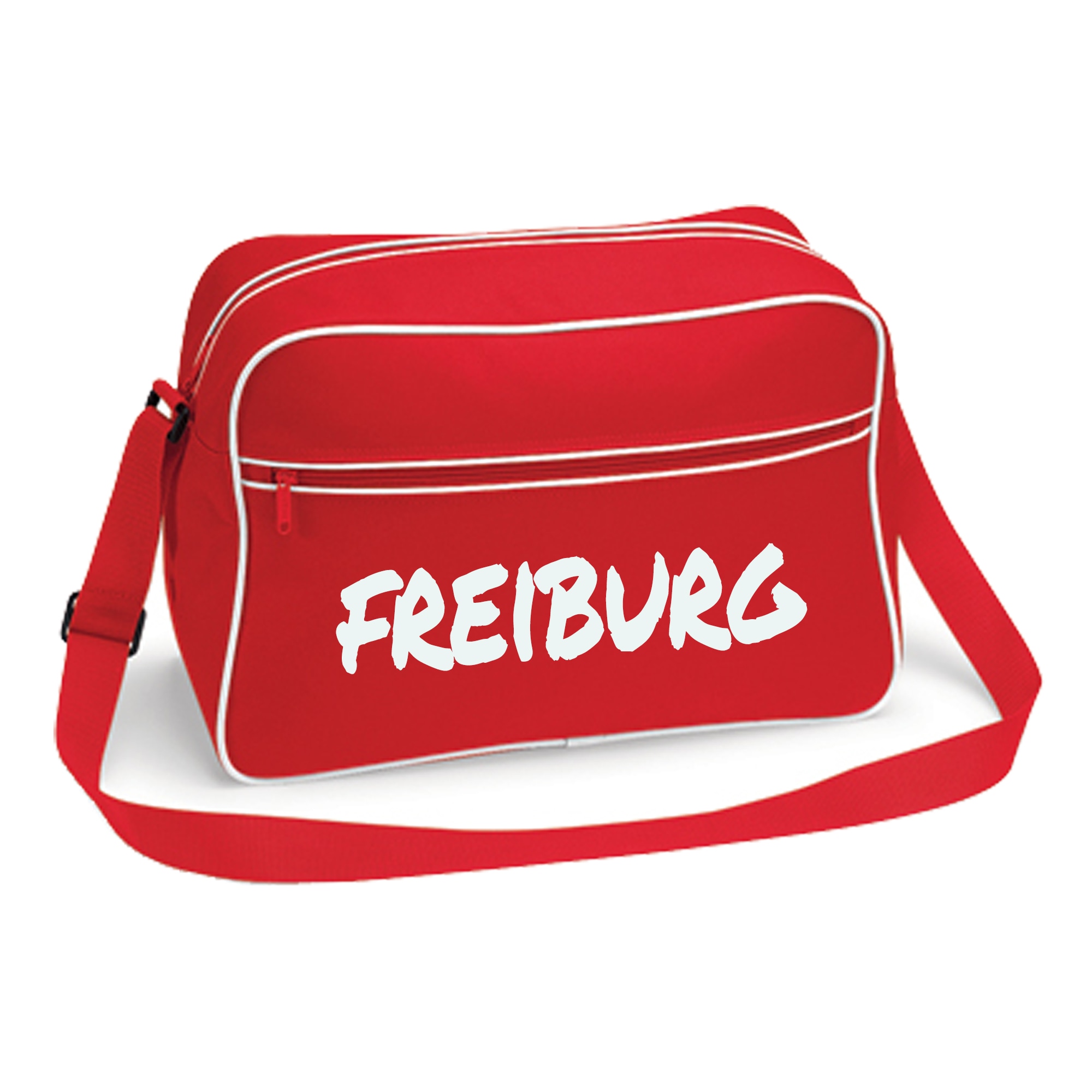 multifanshop Retrotasche - Freiburg - Textmarker - Druck wei&szlig; - Tasche - Bild 1