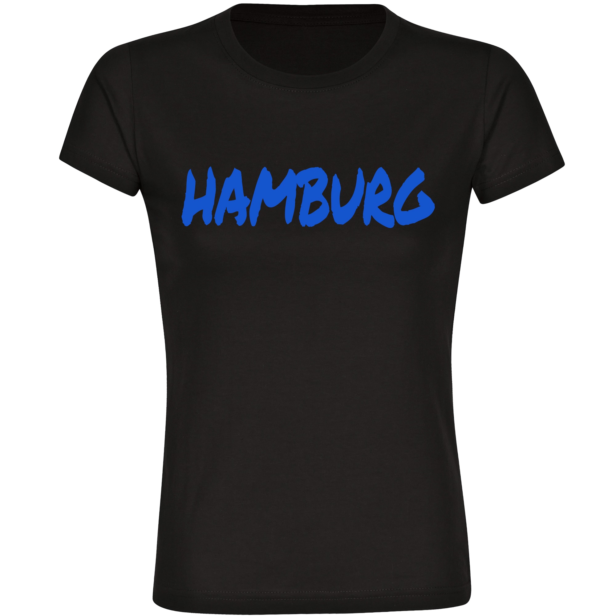 multifanshop Damen T-Shirt - Hamburg - Textmarker - Druck blau - Frauen - Bild 1