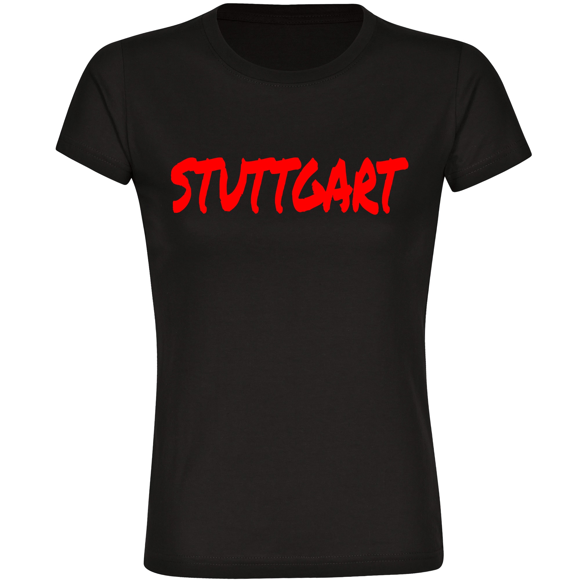 multifanshop Damen T-Shirt - Stuttgart - Textmarker - Druck rot - Frauen - Bild 1