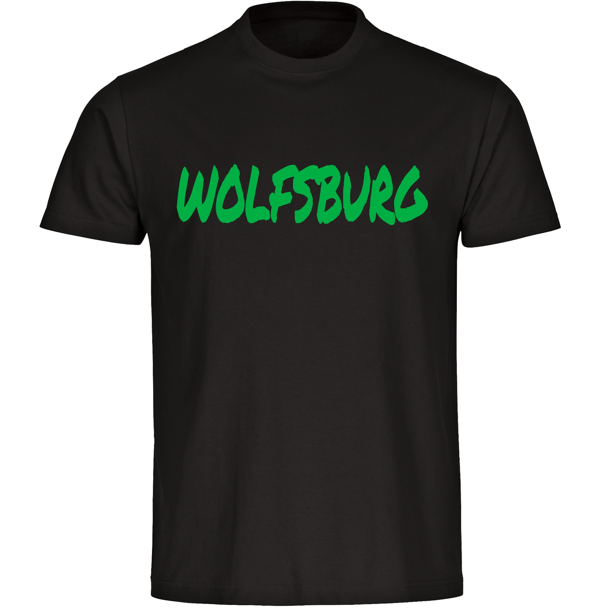 multifanshop Herren T-Shirt - Wolfsburg - Textmarker - Druck gr&uuml;n - M&auml;nner - Bild 1
