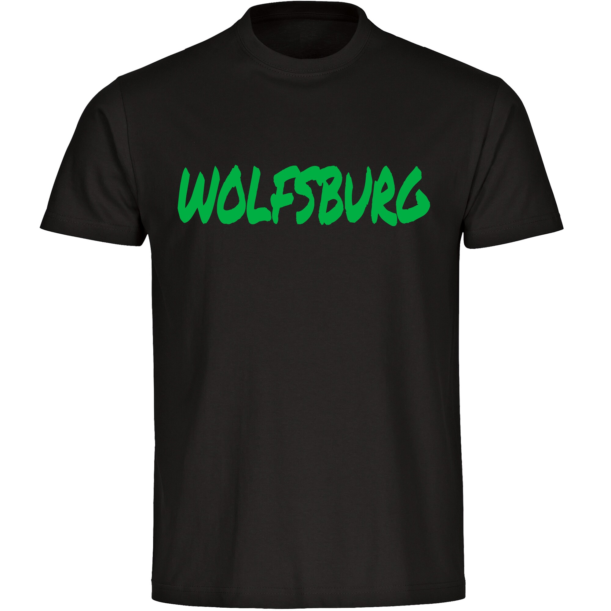 multifanshop Kinder T-Shirt - Wolfsburg - Textmarker - Druck gr&uuml;n - Kind - Bild 1