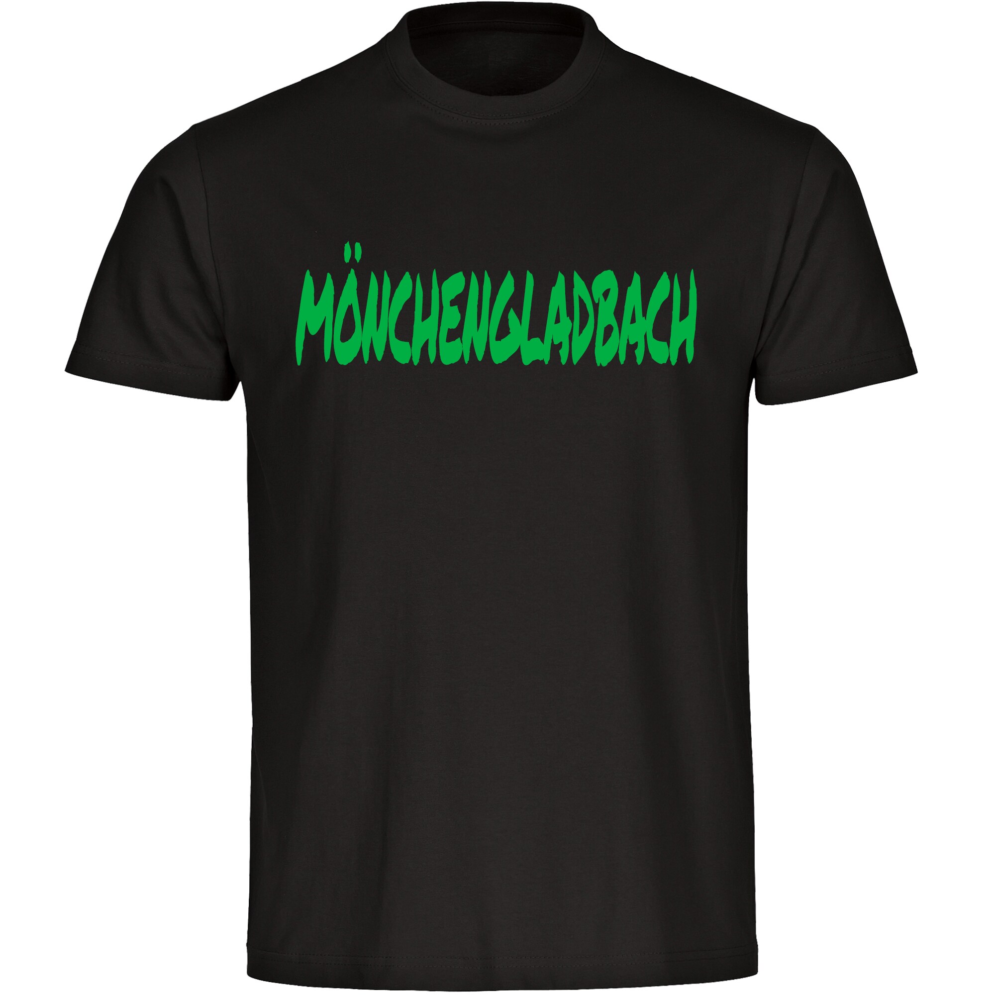 multifanshop Herren T-Shirt - M&ouml;nchengladbach - Textmarker - Druck gr&uuml;n - M&auml;nner - Bild 1