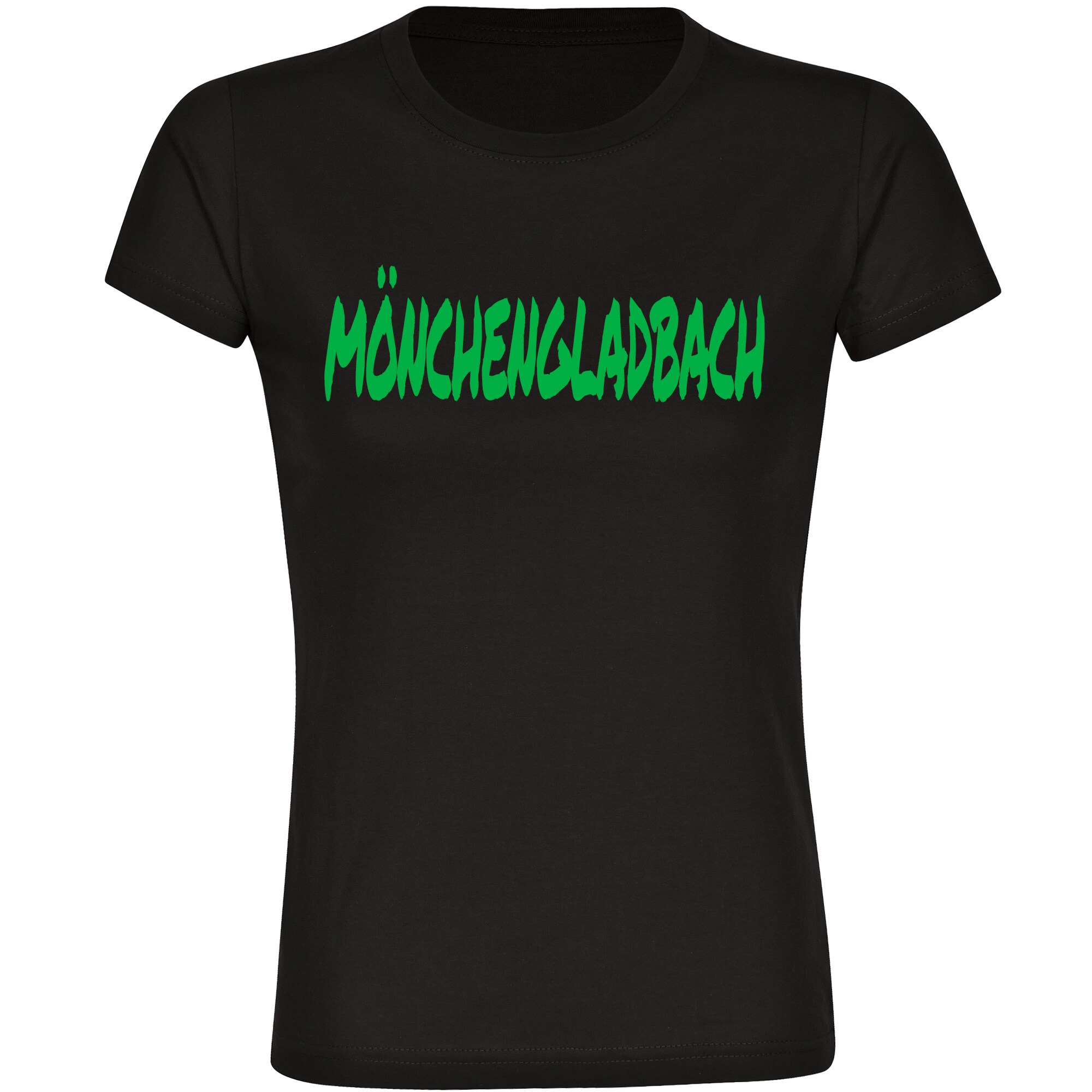 multifanshop Damen T-Shirt - M&ouml;nchengladbach - Textmarker - Druck gr&uuml;n - Frauen - Bild 1