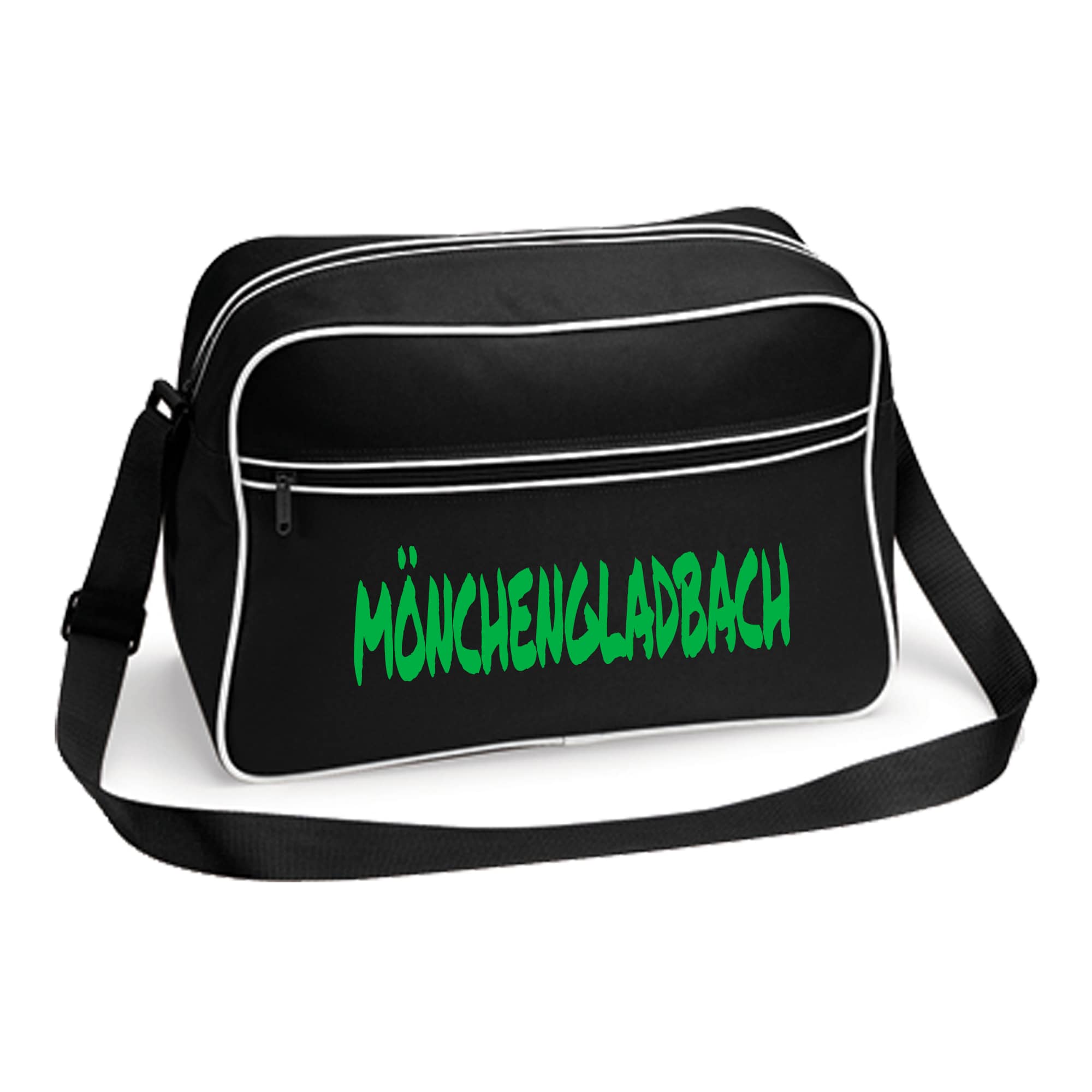 multifanshop Retrotasche - M&ouml;nchengladbach - Textmarker - Druck gr&uuml;n - Tasche - Bild 1