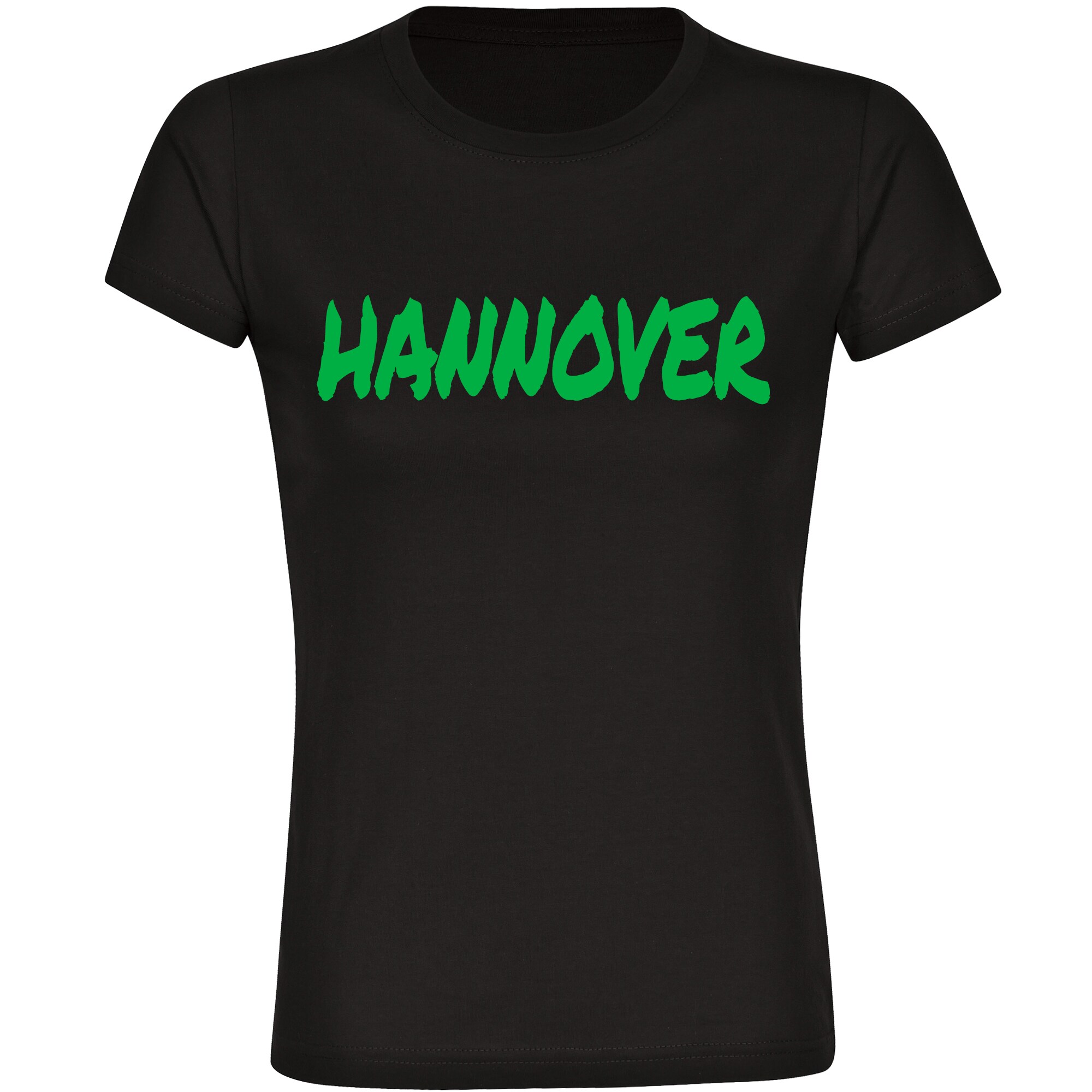 multifanshop Damen T-Shirt - Hannover - Textmarker - Druck gr&uuml;n - Frauen - Bild 1