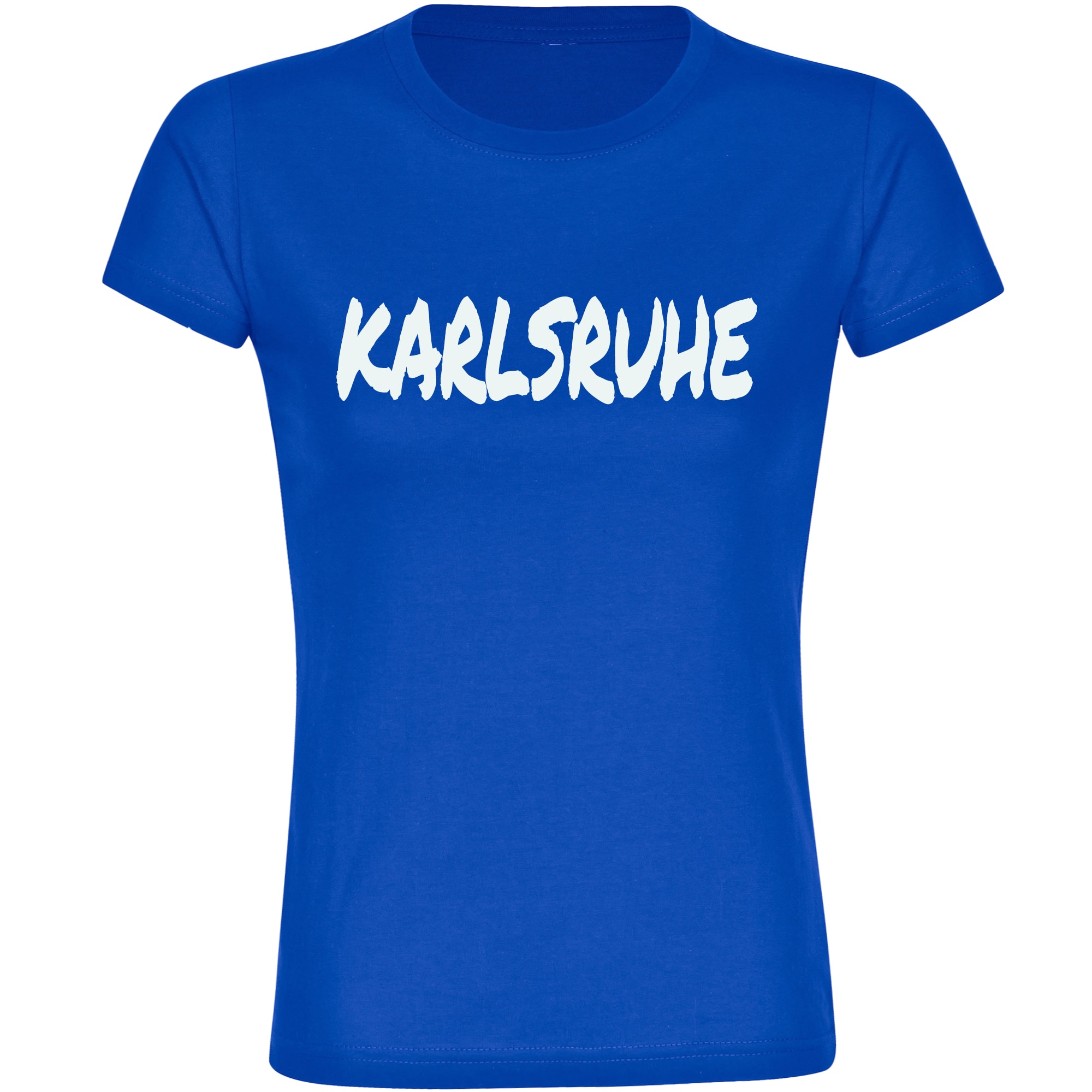 multifanshop Damen T-Shirt - Karlsruhe - Textmarker - Druck wei&szlig; - Frauen - Bild 1