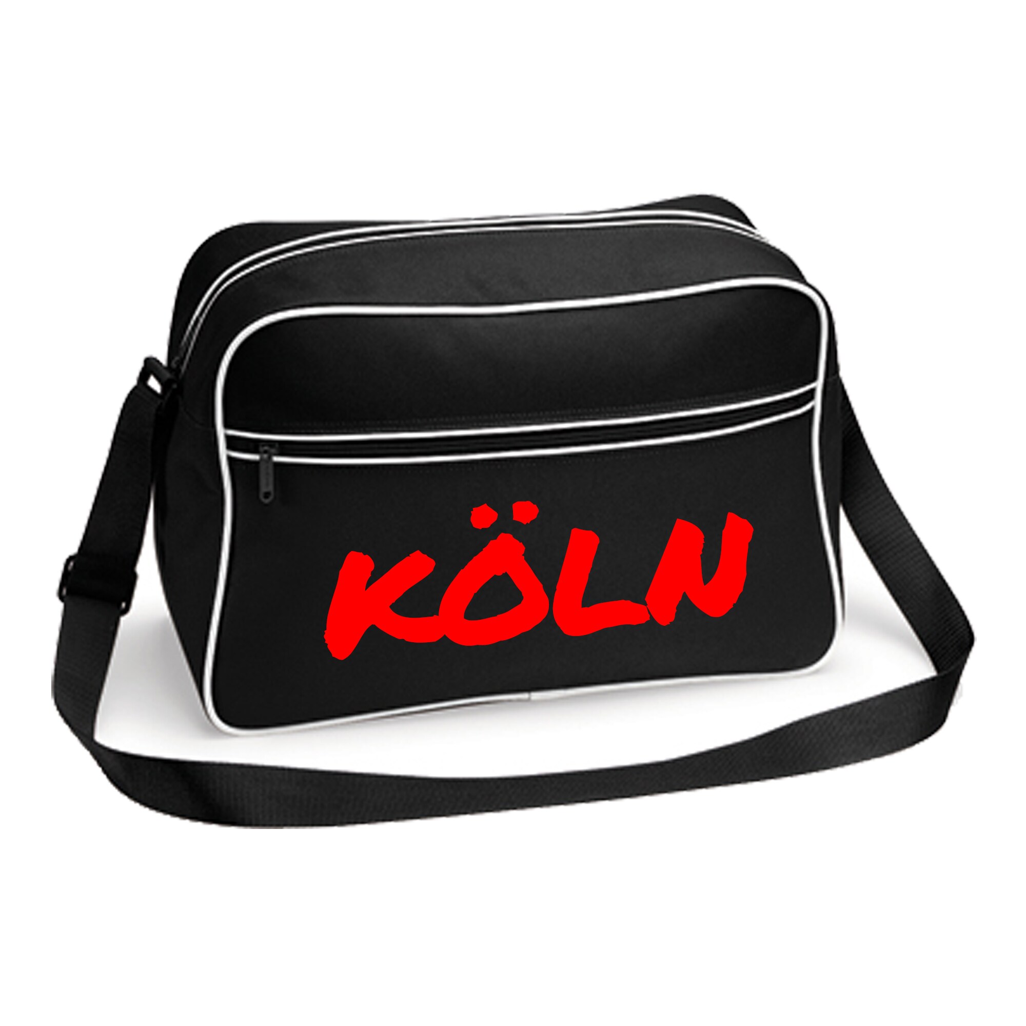 multifanshop Retrotasche - K&ouml;ln - Textmarker - Druck rot - Tasche - Bild 1