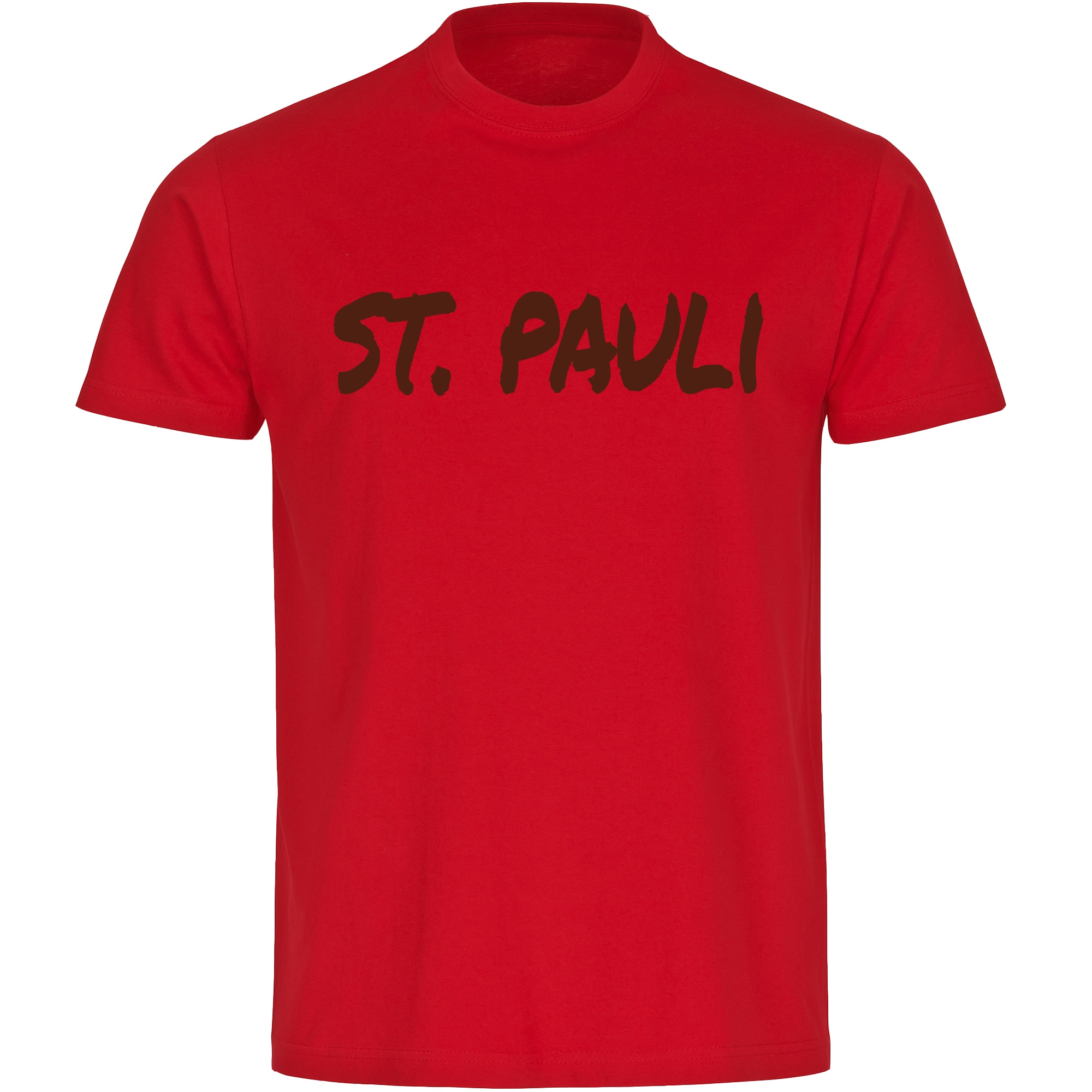 multifanshop Herren T-Shirt - St. Pauli - Textmarker - Druck braun - M&auml;nner - Bild 1