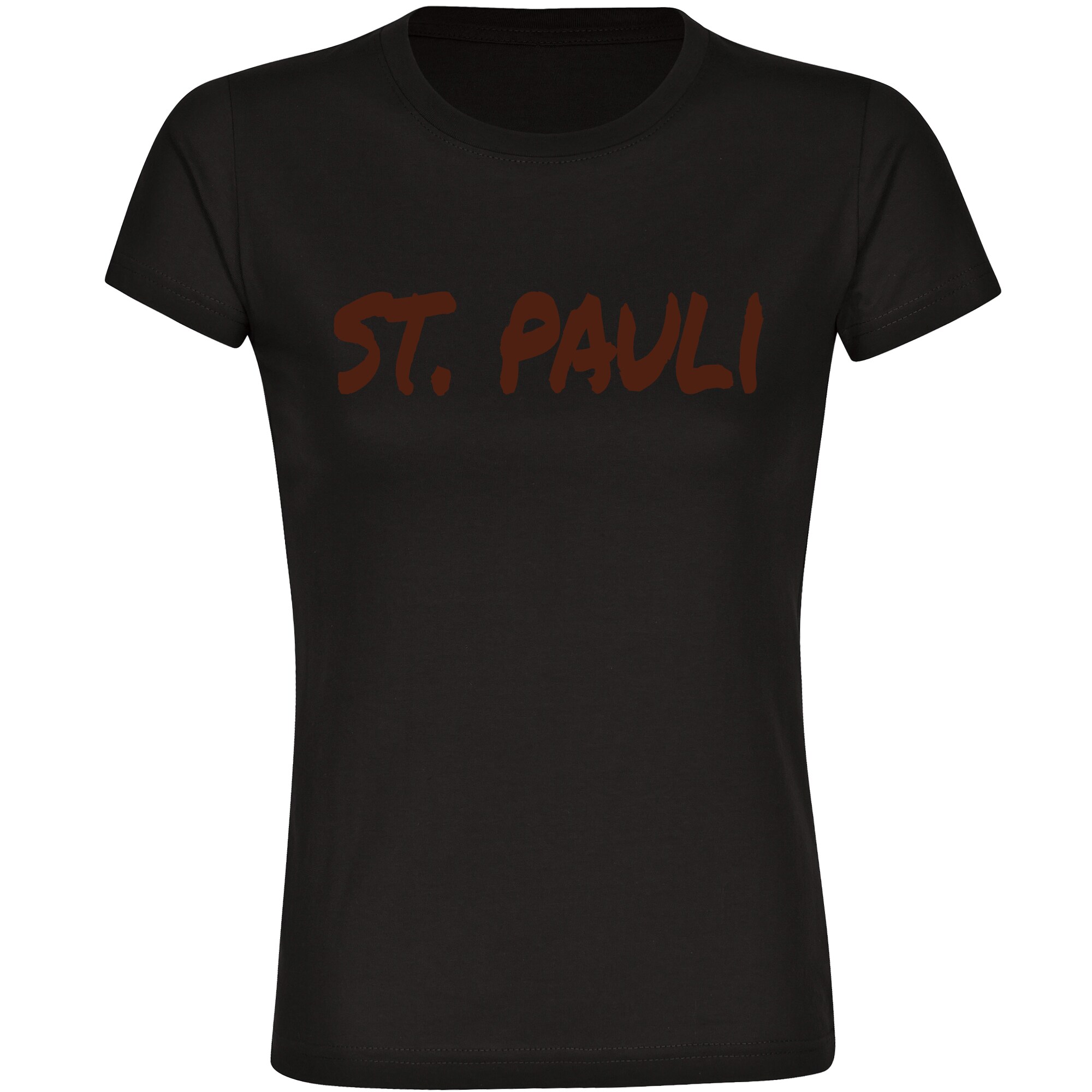 multifanshop Damen T-Shirt - St. Pauli - Textmarker - Druck braun - Frauen - Bild 1
