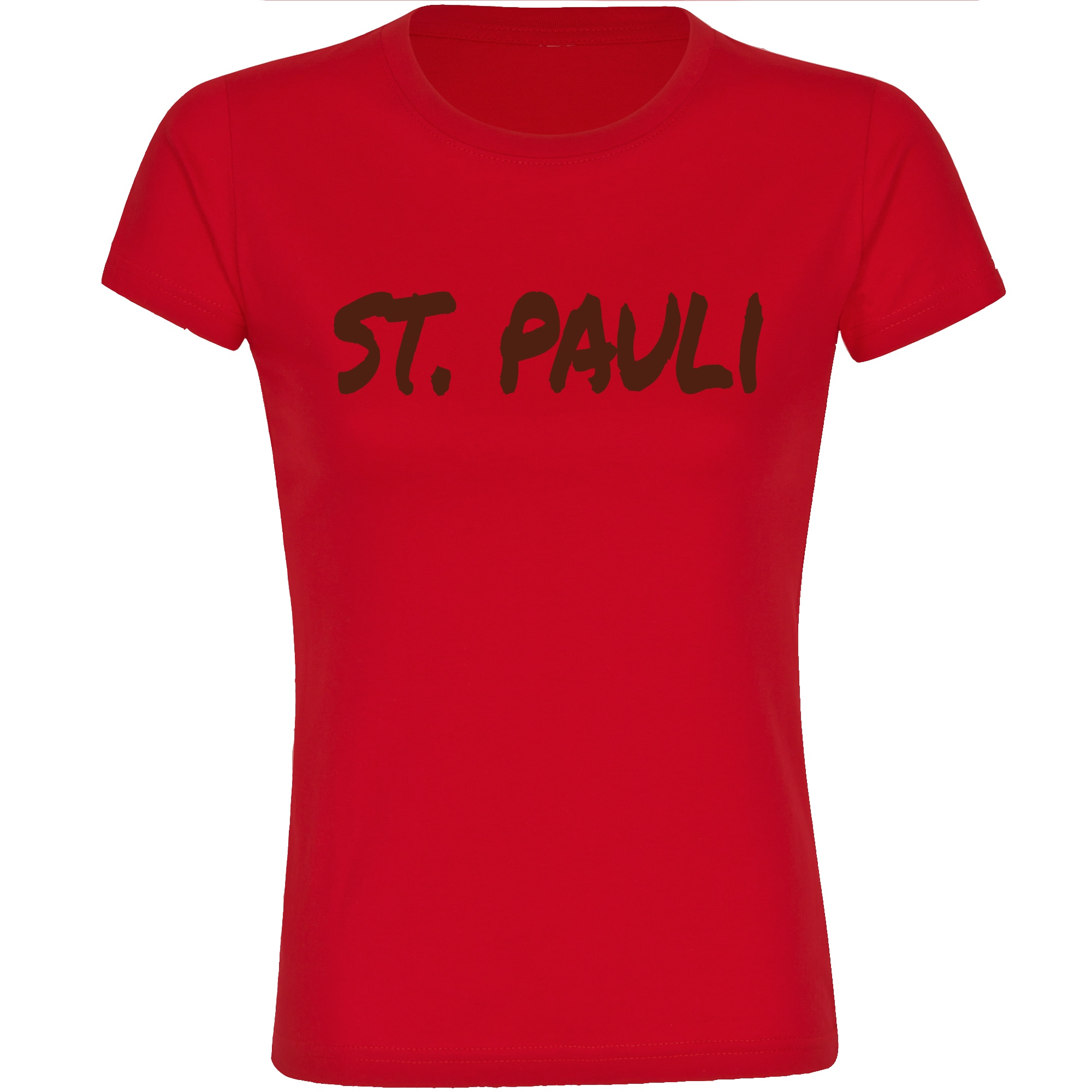 multifanshop Damen T-Shirt - St. Pauli - Textmarker - Druck braun - Frauen - Bild 1