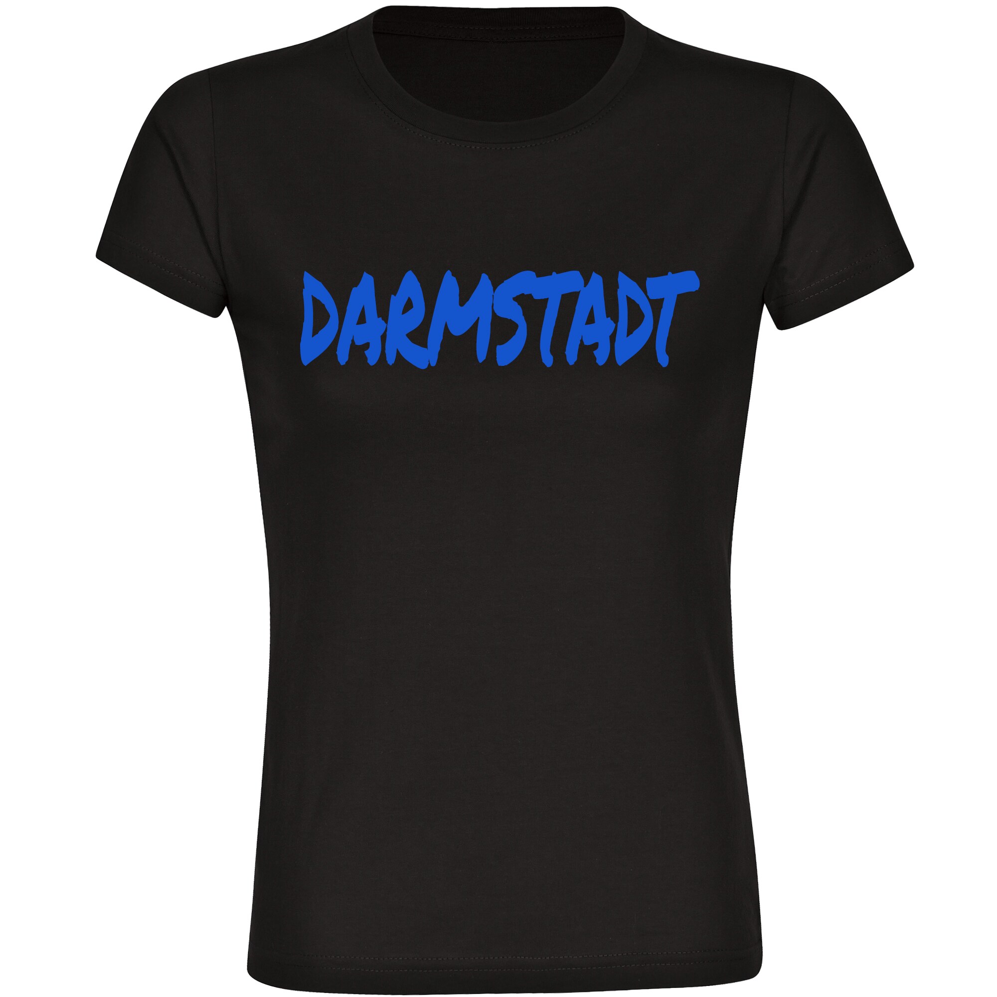 multifanshop Damen T-Shirt - Darmstadt - Textmarker - Druck blau - Frauen - Bild 1