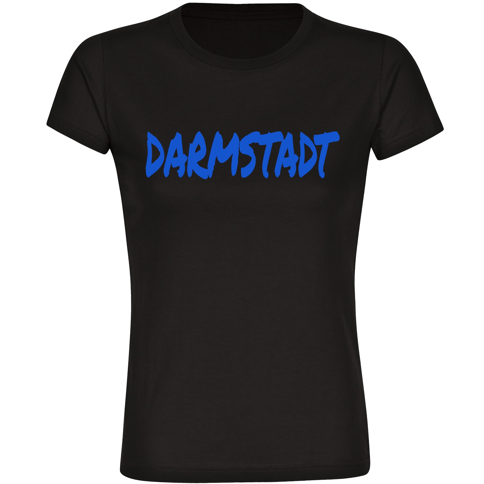 multifanshop Damen T-Shirt - Darmstadt - Textmarker - Druck blau - Frauen - Bild 1