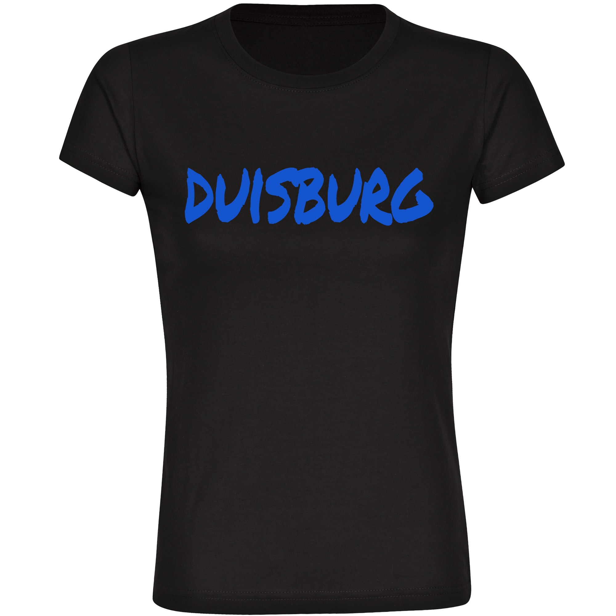 multifanshop Damen T-Shirt - Duisburg - Textmarker - Druck blau - Frauen - Bild 1