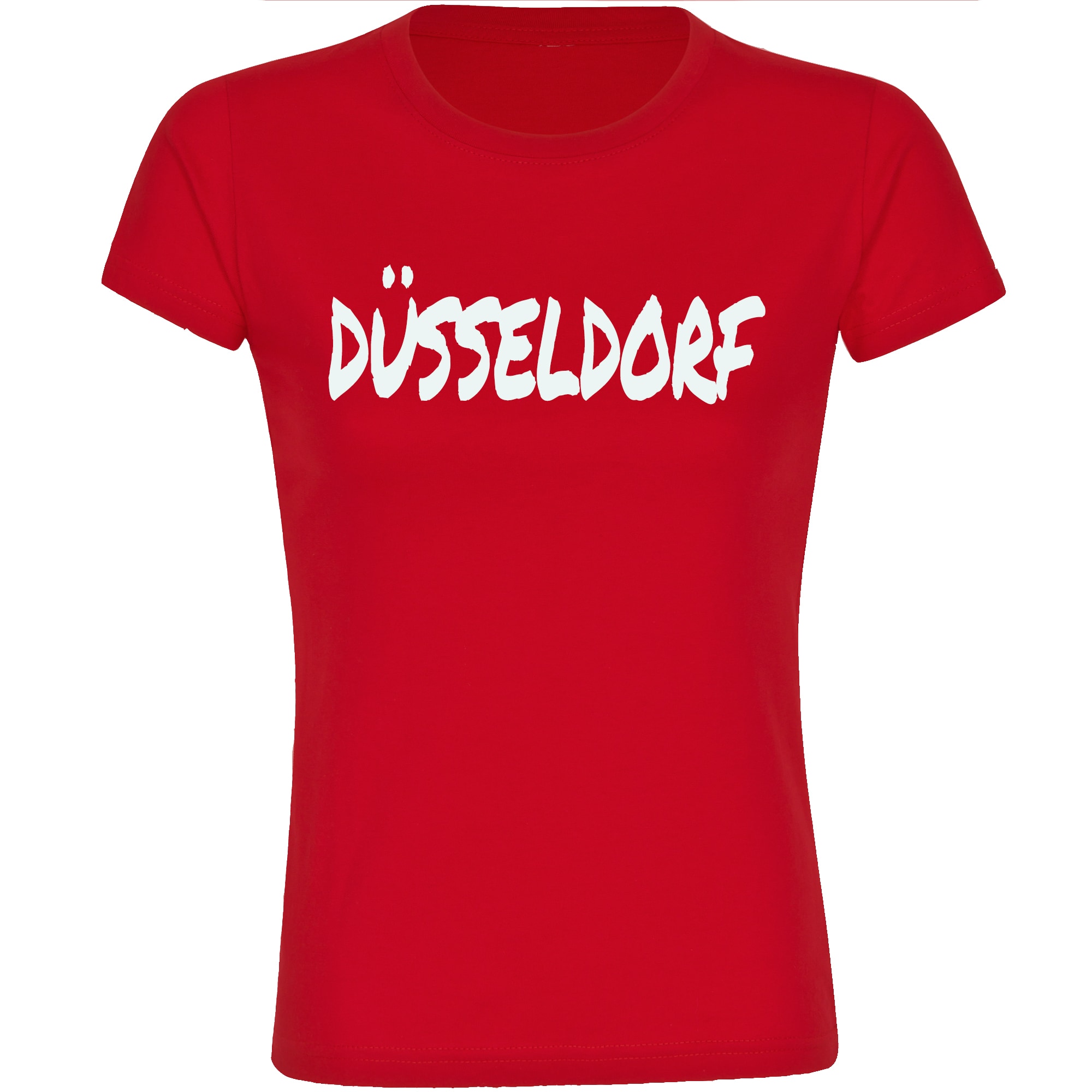 multifanshop Damen T-Shirt - D&uuml;sseldorf - Textmarker - Druck wei&szlig; - Frauen - Bild 1