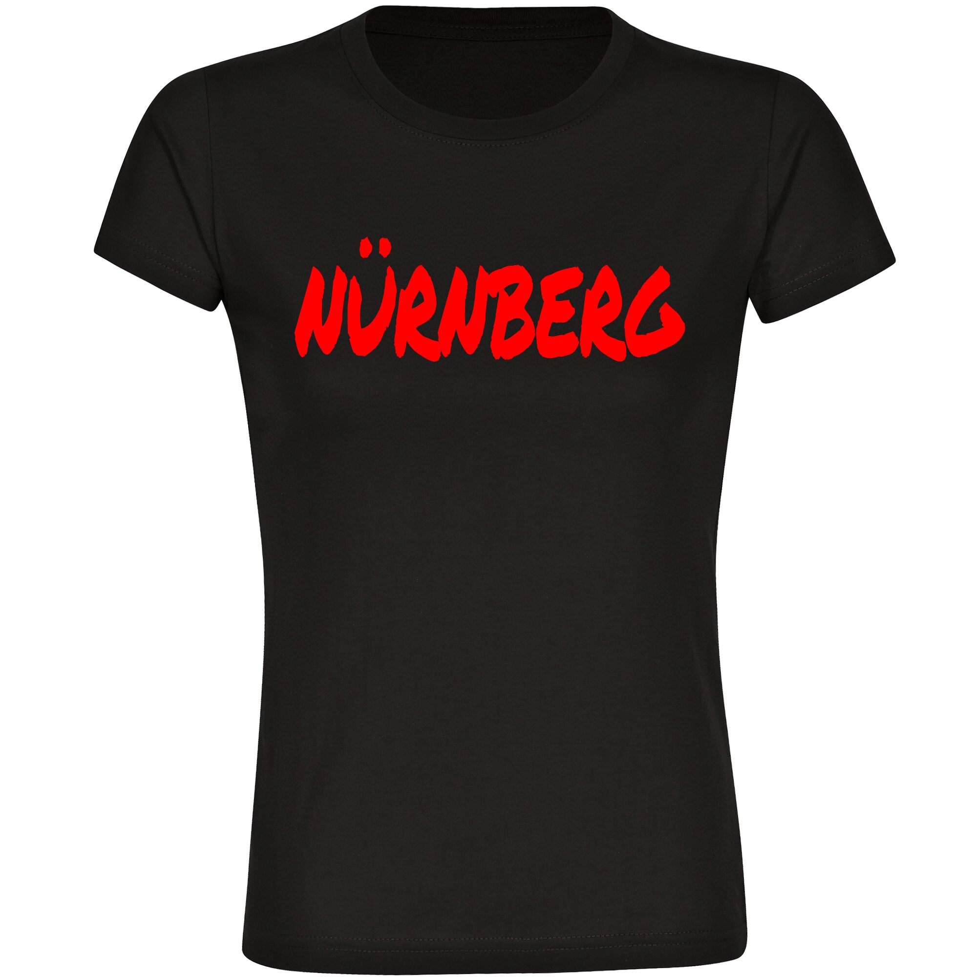 multifanshop Damen T-Shirt - N&uuml;rnberg - Textmarker - Druck rot - Frauen - Bild 1