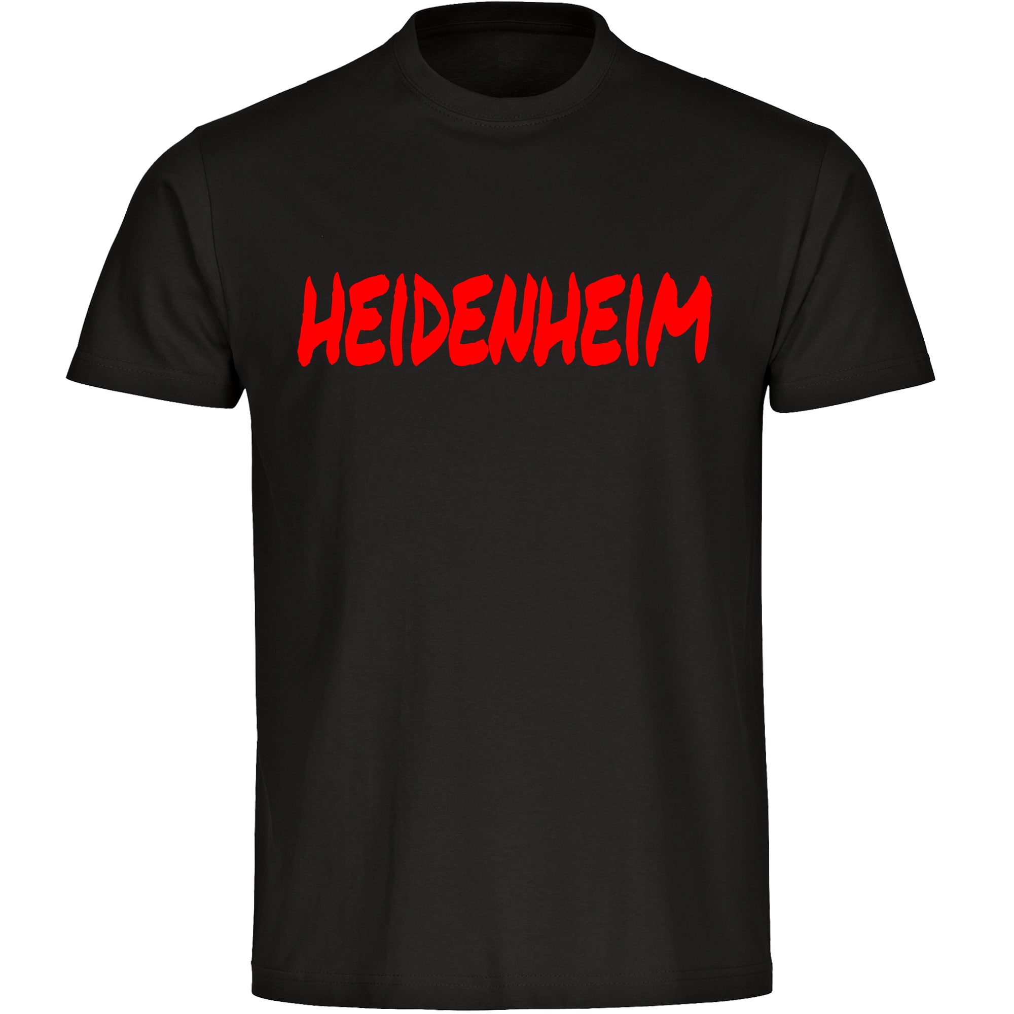 multifanshop Herren T-Shirt - Heidenheim - Textmarker - Druck rot - M&auml;nner - Bild 1