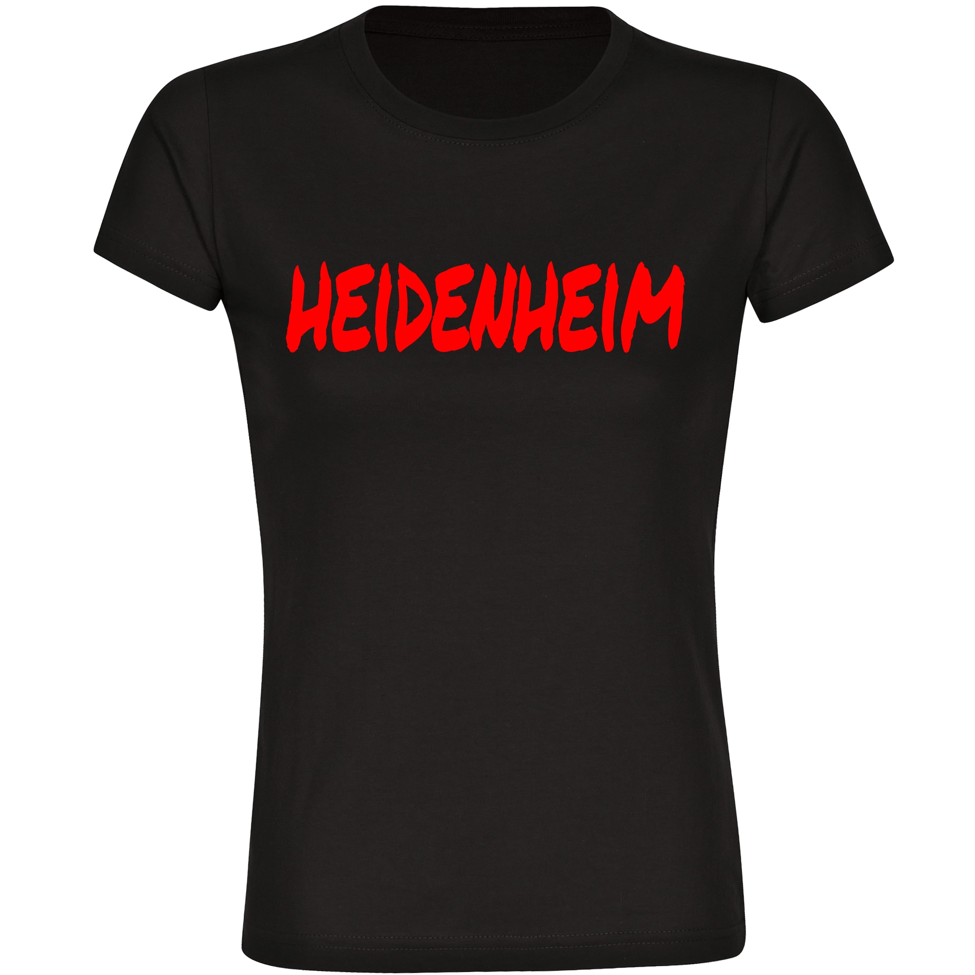 multifanshop Damen T-Shirt - Heidenheim - Textmarker - Druck rot - Frauen - Bild 1