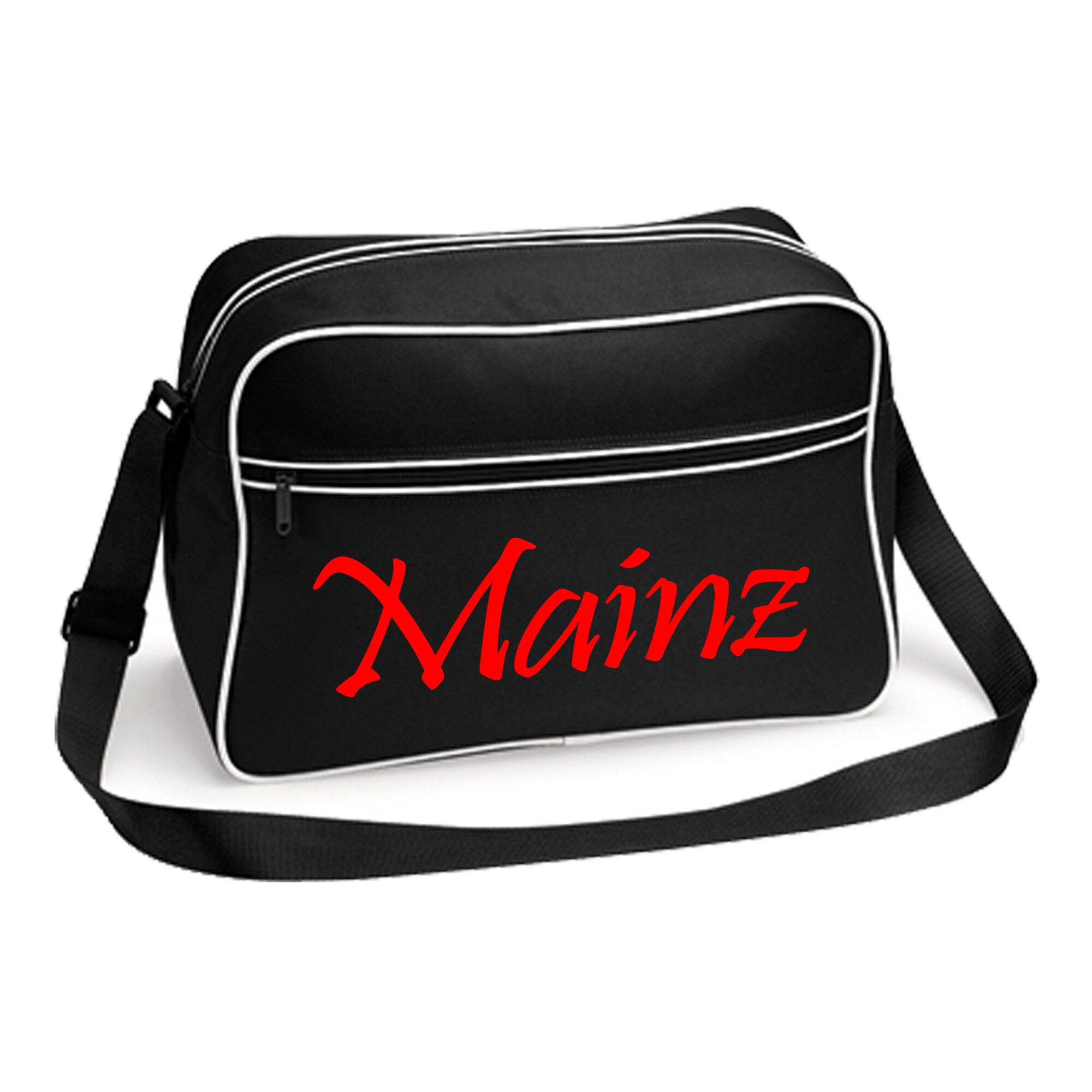 multifanshop Retrotasche - Mainz - Schriftzug - Druck rot - Tasche - Bild 1