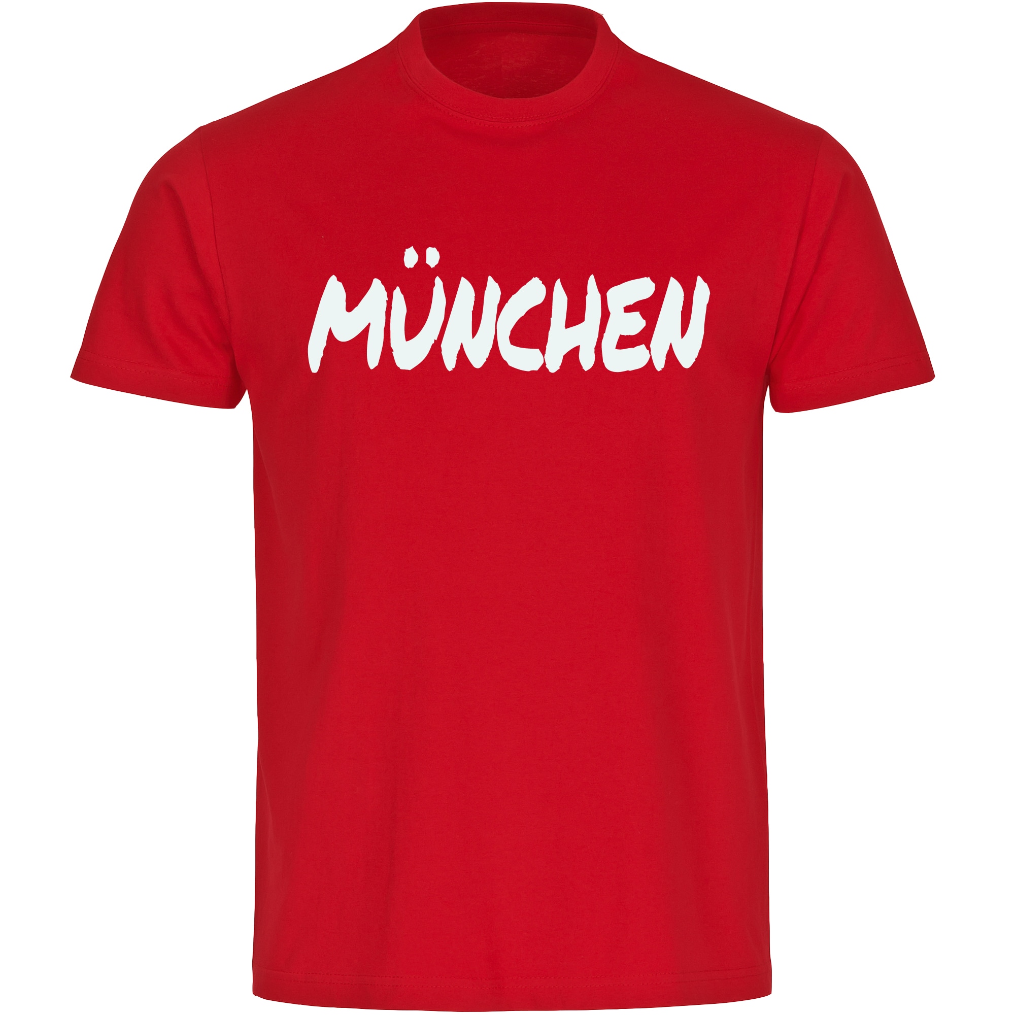 multifanshop Herren T-Shirt - M&uuml;nchen rot - Textmarker - Druck wei&szlig; - M&auml;nner - Bild 1
