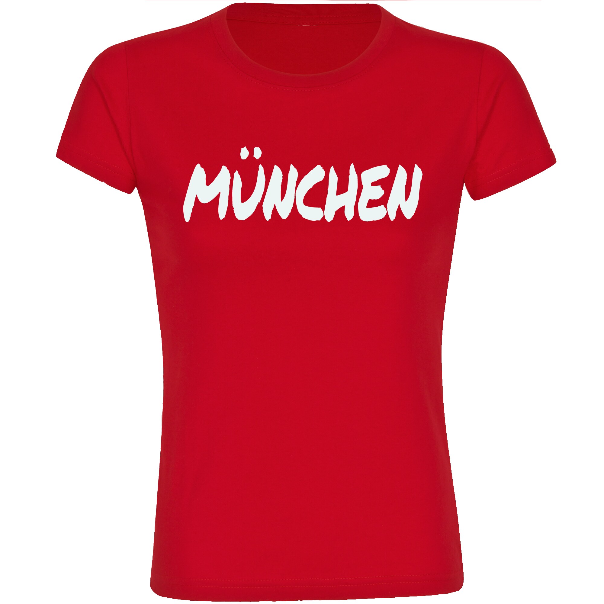 multifanshop Damen T-Shirt - M&uuml;nchen rot - Textmarker - Druck wei&szlig; - Frauen - Bild 1