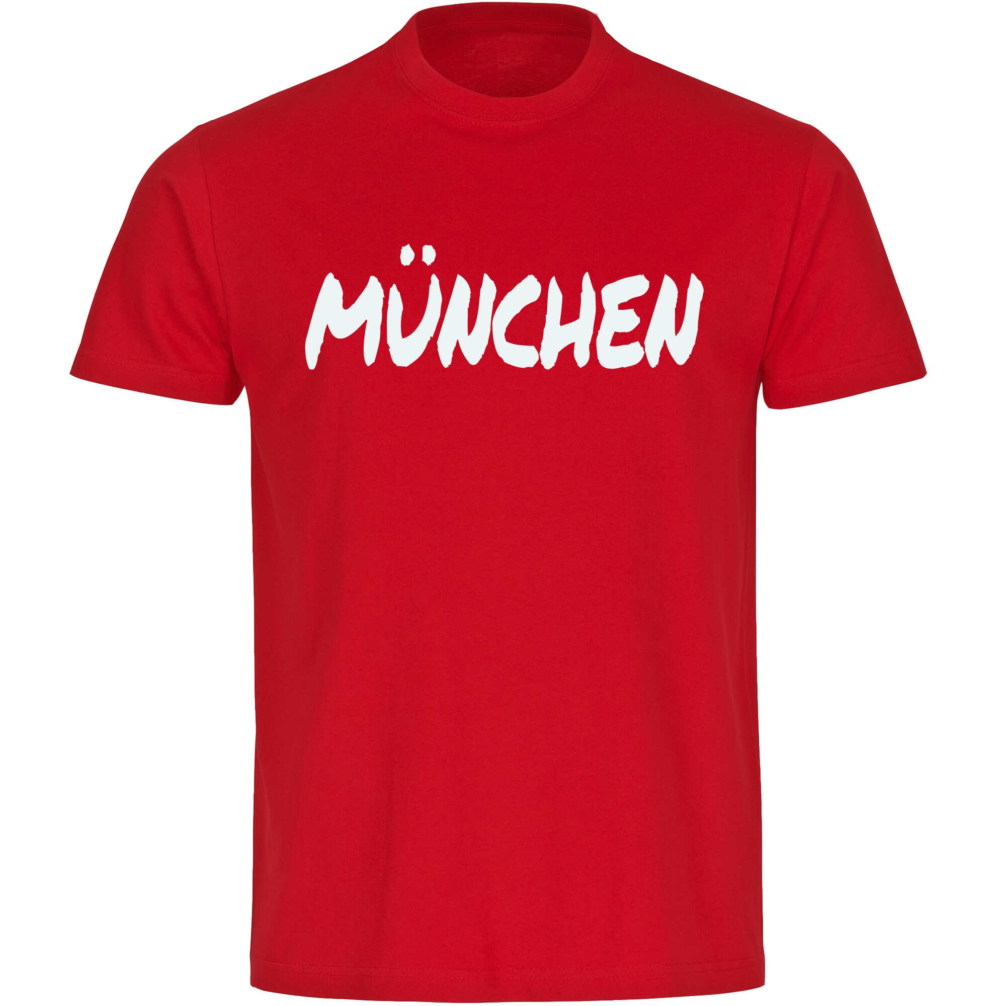 multifanshop Kinder T-Shirt - M&uuml;nchen rot - Textmarker - Druck wei&szlig; - Kind - Bild 1