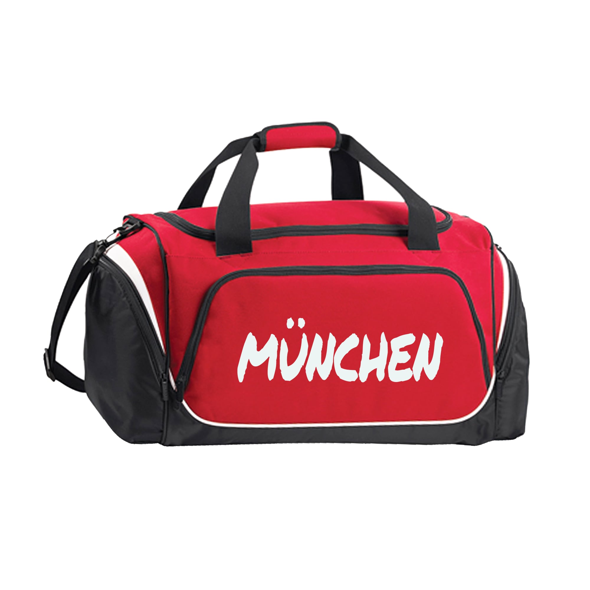 multifanshop Sporttasche - M&uuml;nchen rot - Textmarker - Druck wei&szlig; - Tasche - Bild 1