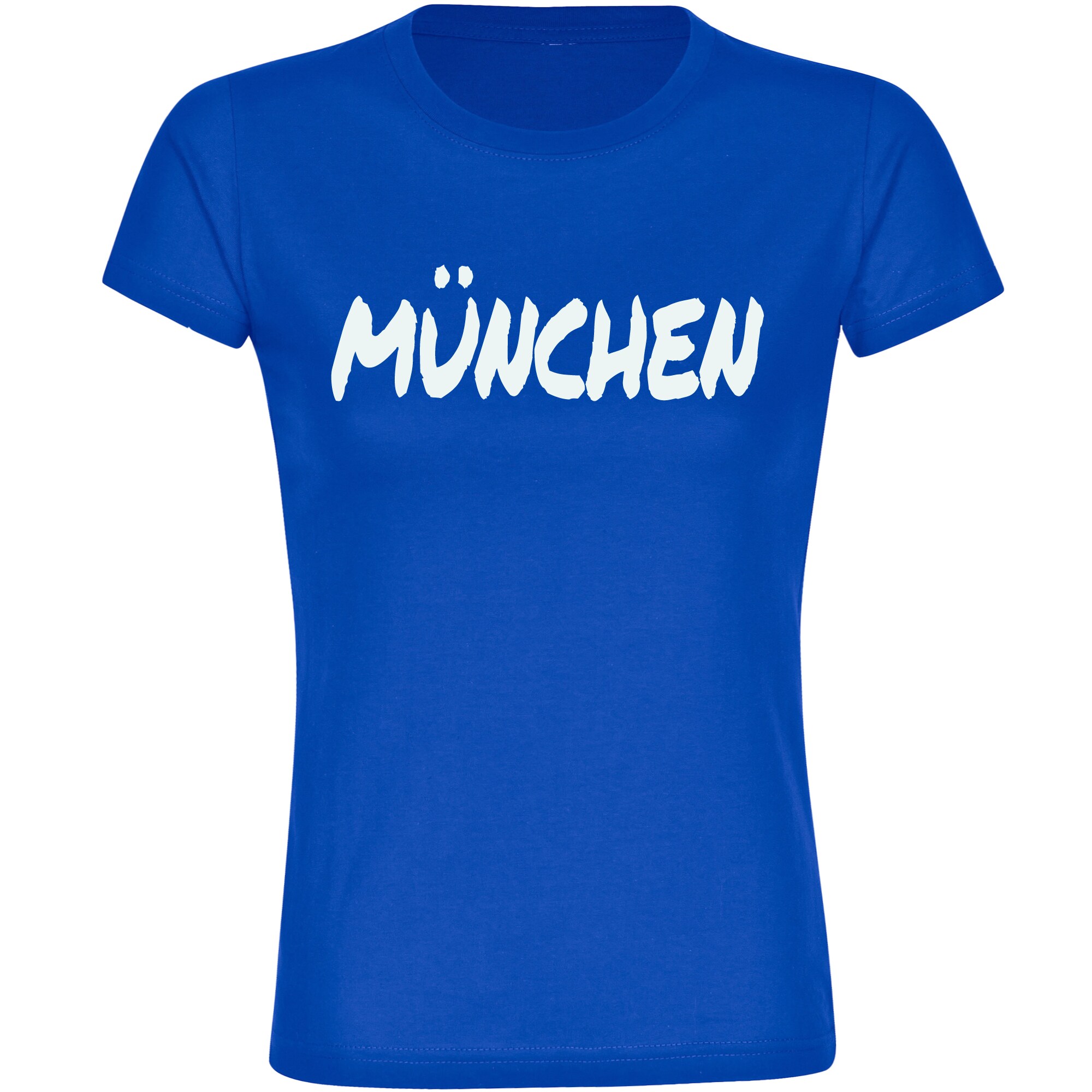 multifanshop Damen T-Shirt - M&uuml;nchen blau - Textmarker - Druck wei&szlig; - Frauen - Bild 1