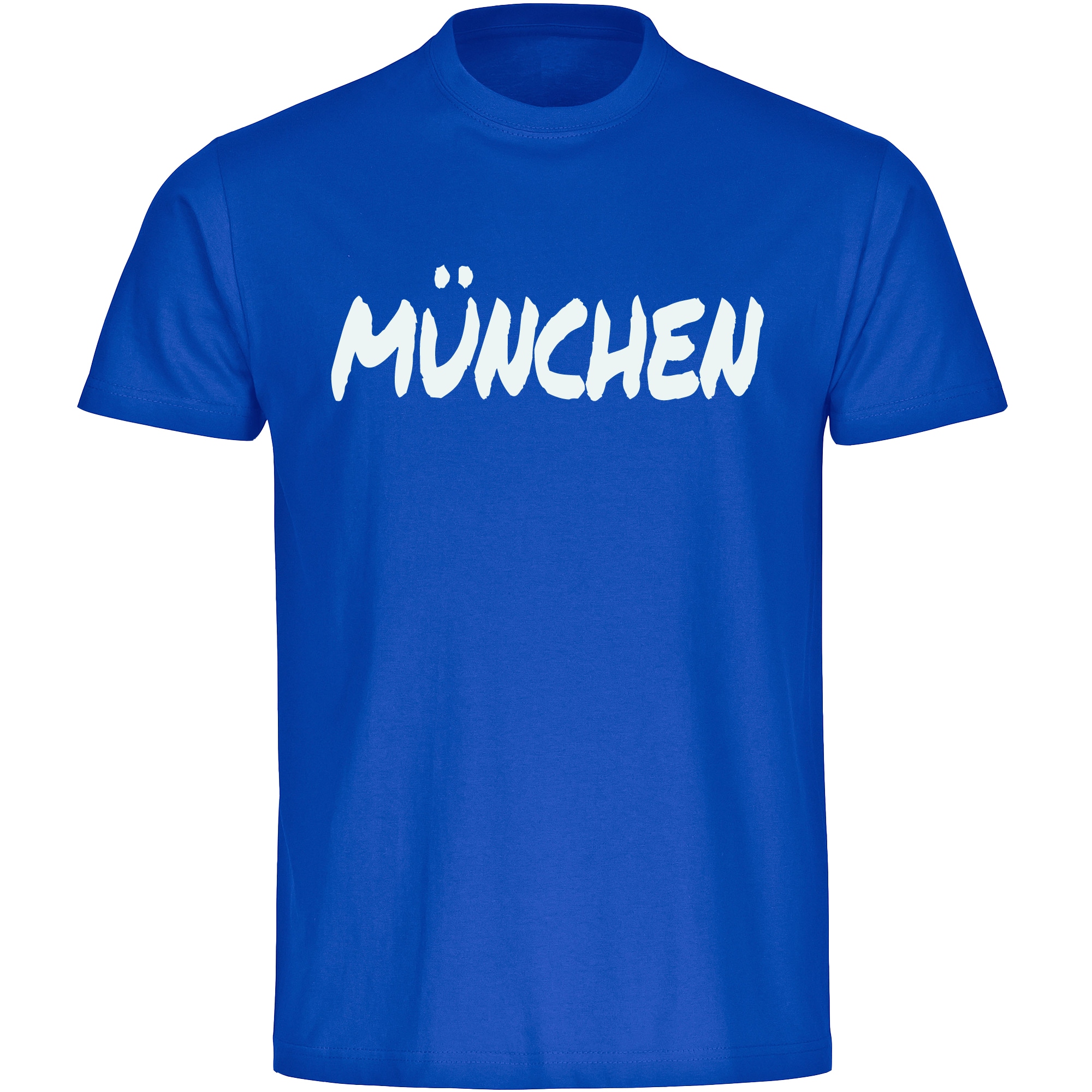 multifanshop Kinder T-Shirt - M&uuml;nchen blau - Textmarker - Druck wei&szlig; - Kind - Bild 1