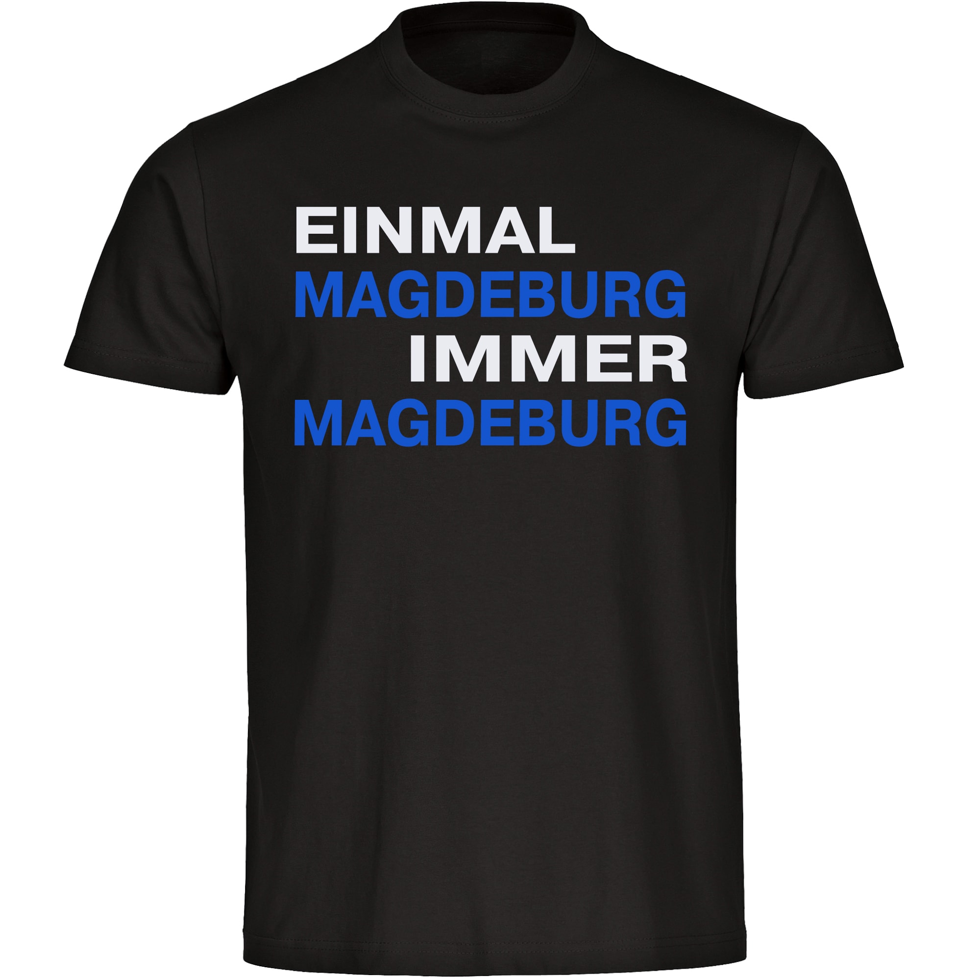 multifanshop Herren T-Shirt - Magdeburg - Einmal Immer - Druck blau - M&auml;nner - Bild 1