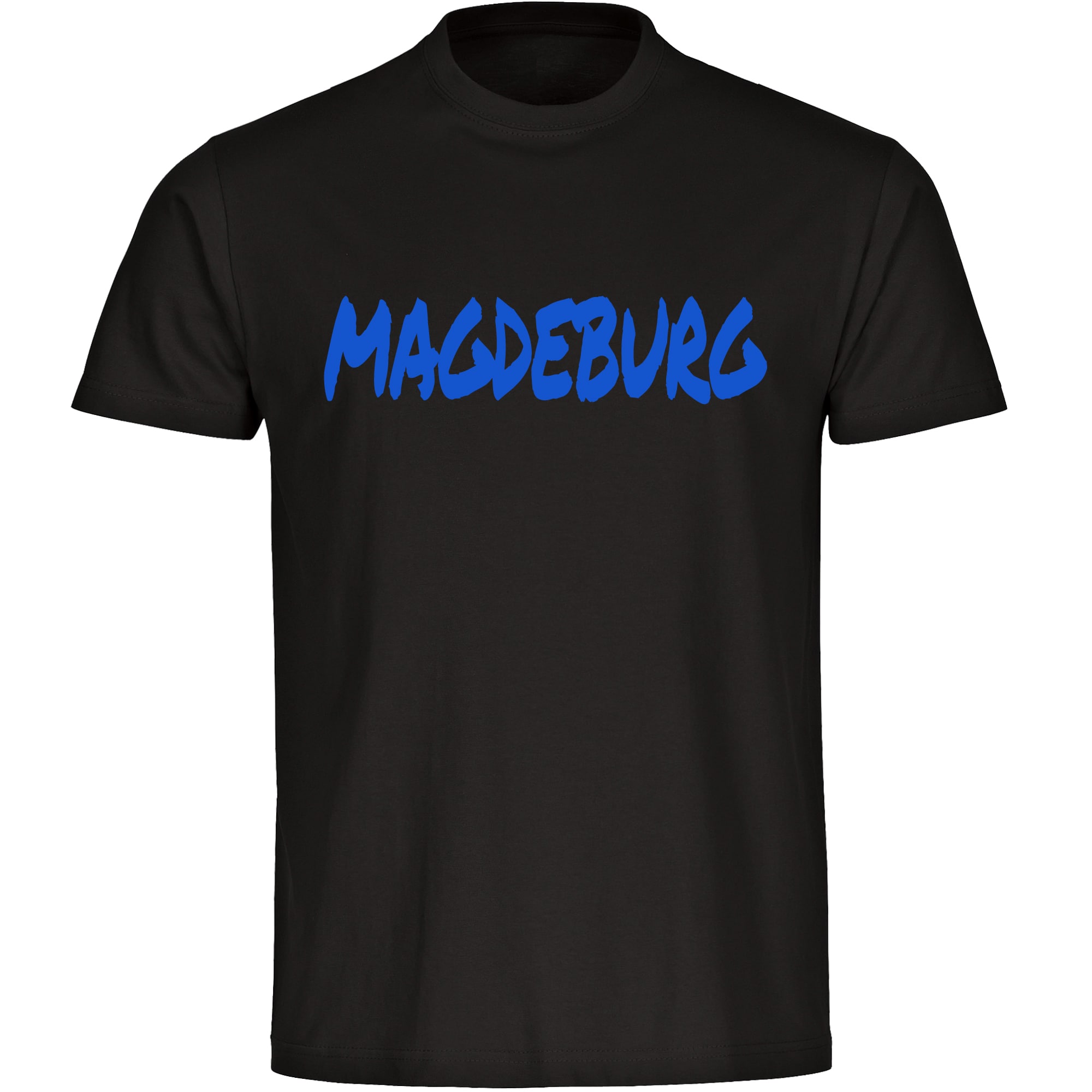 multifanshop Herren T-Shirt - Magdeburg - Textmarker - Druck blau - M&auml;nner - Bild 1