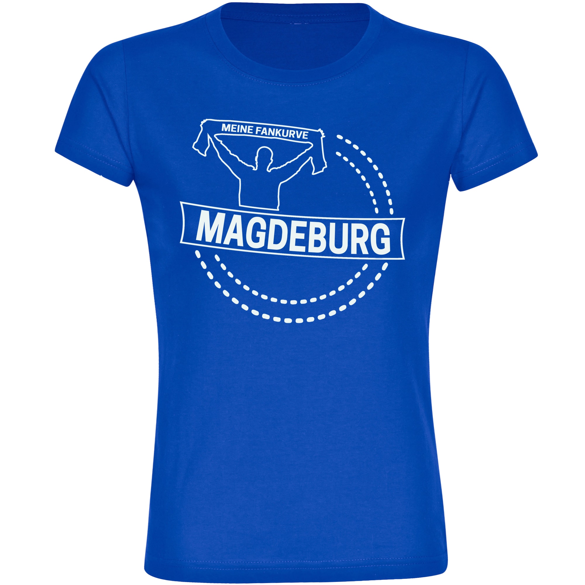 multifanshop Damen T-Shirt - Magdeburg - Meine Fankurve - Druck wei&szlig; - Frauen - Bild 1