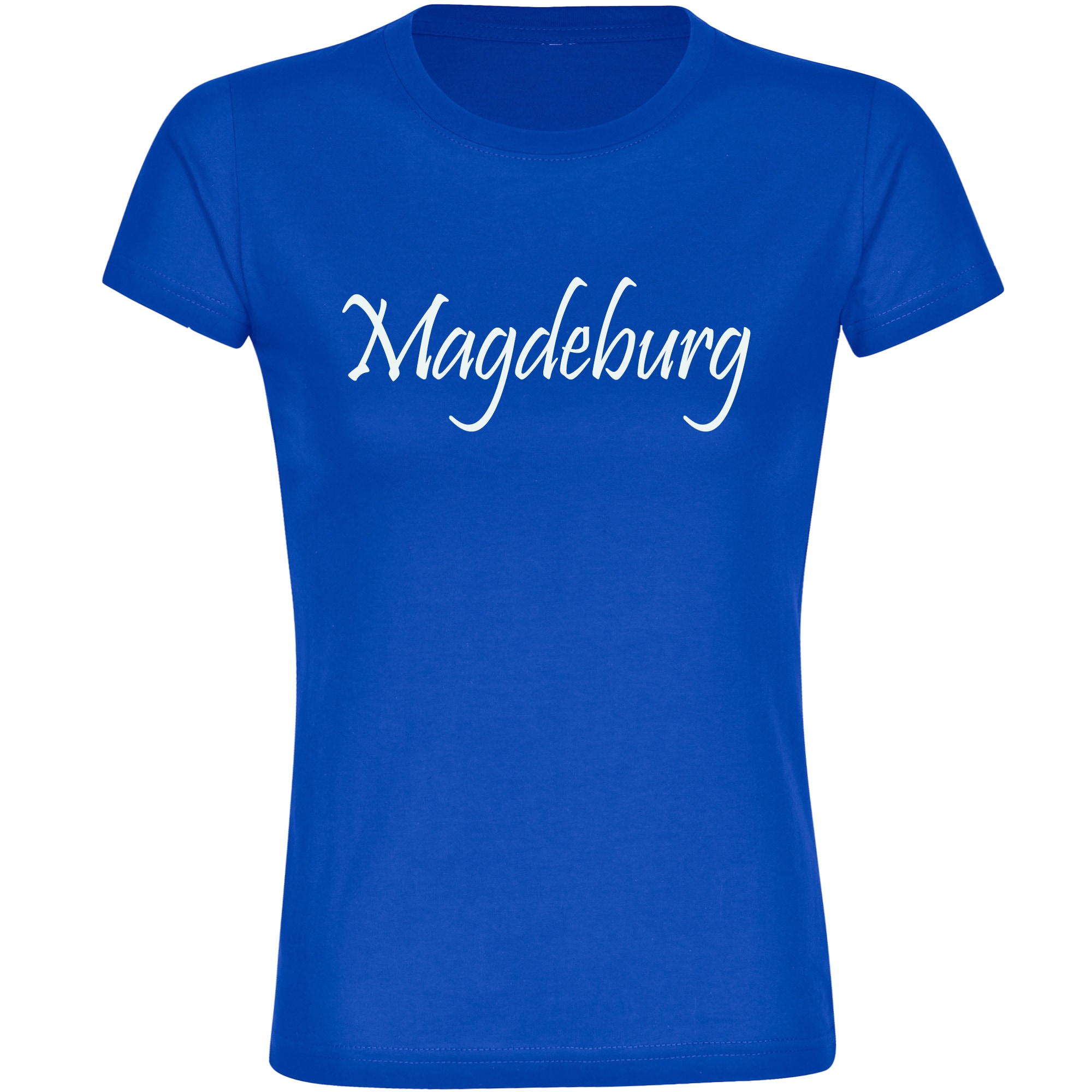 multifanshop Damen T-Shirt - Magdeburg - Schriftzug - Druck wei&szlig; - Frauen - Bild 1