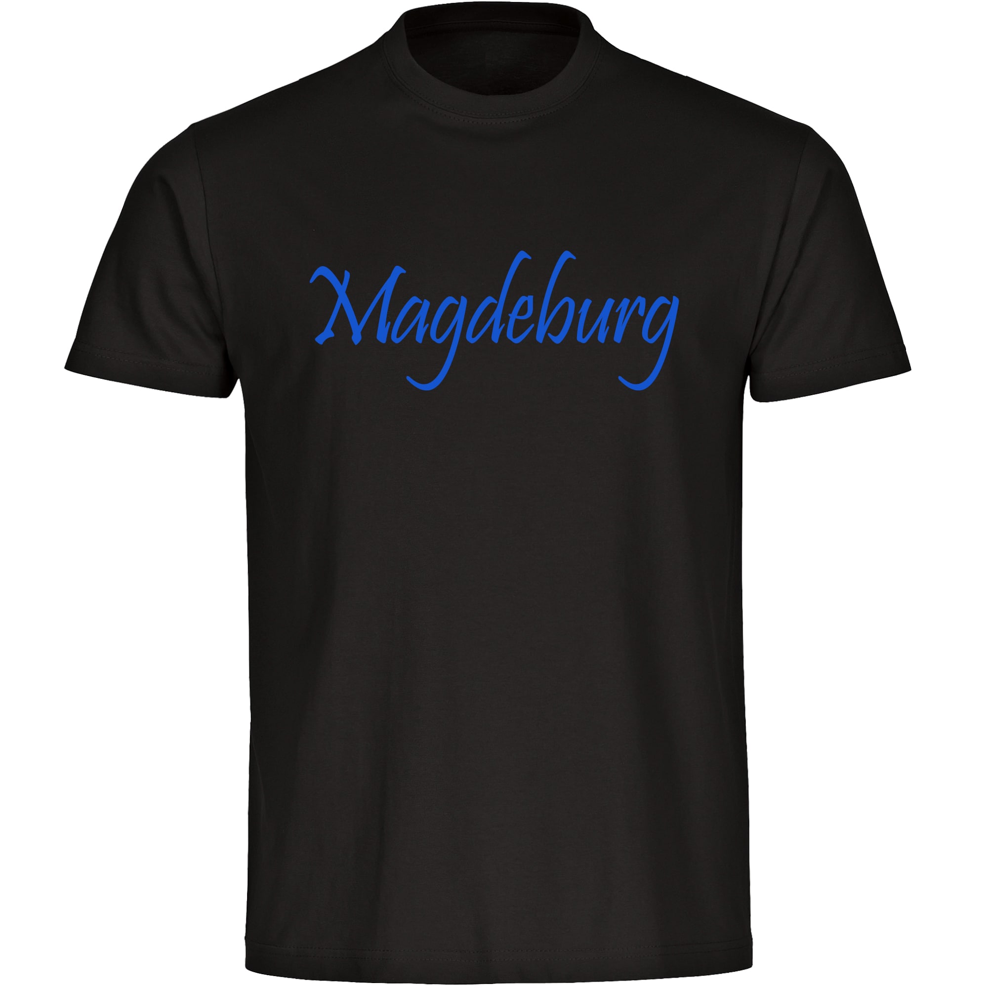 multifanshop Kinder T-Shirt - Magdeburg - Schriftzug - Druck blau - Kind - Bild 1