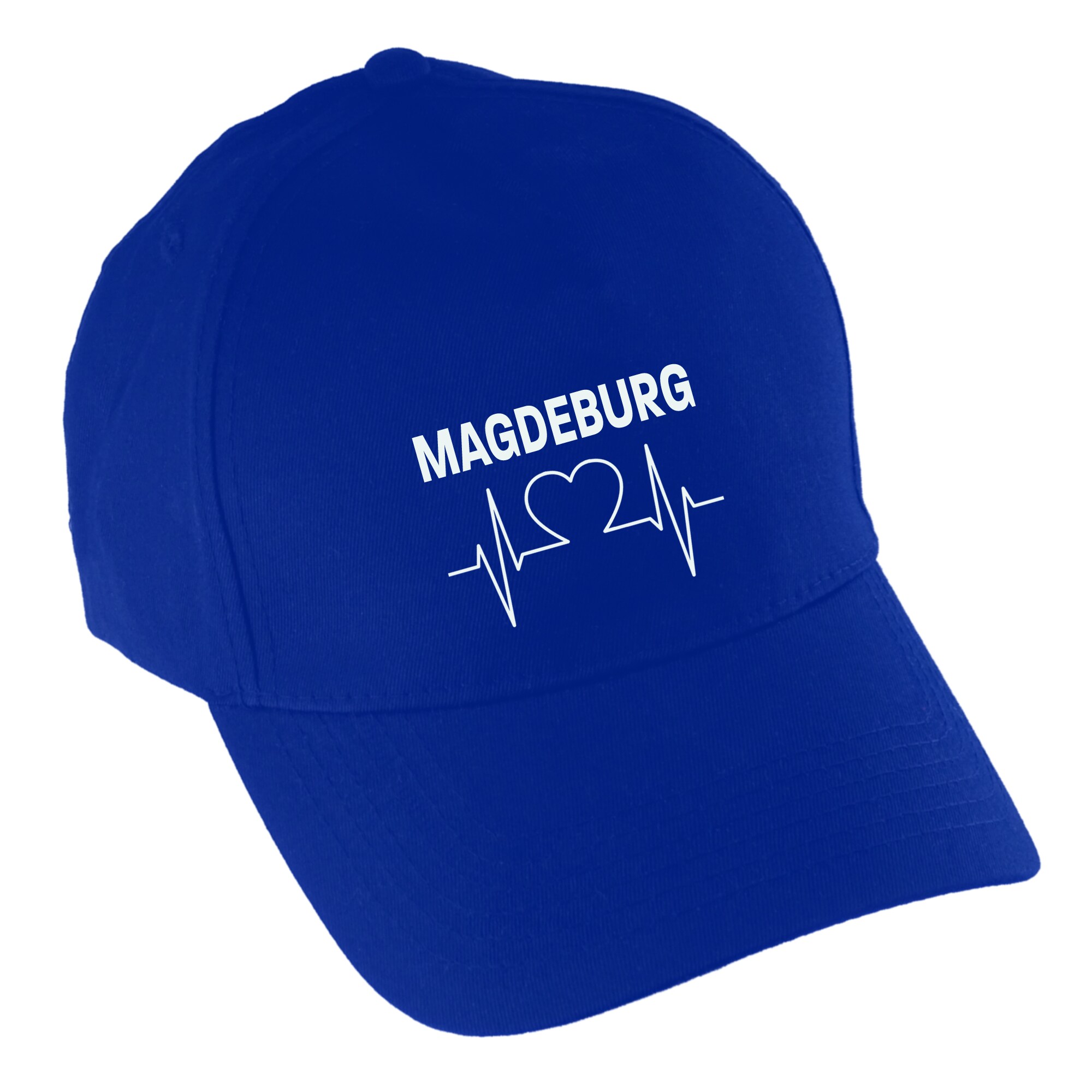 multifanshop Baseballcap - Magdeburg - Herzschlag - Druck wei&szlig; - M&uuml;tze - Bild 1