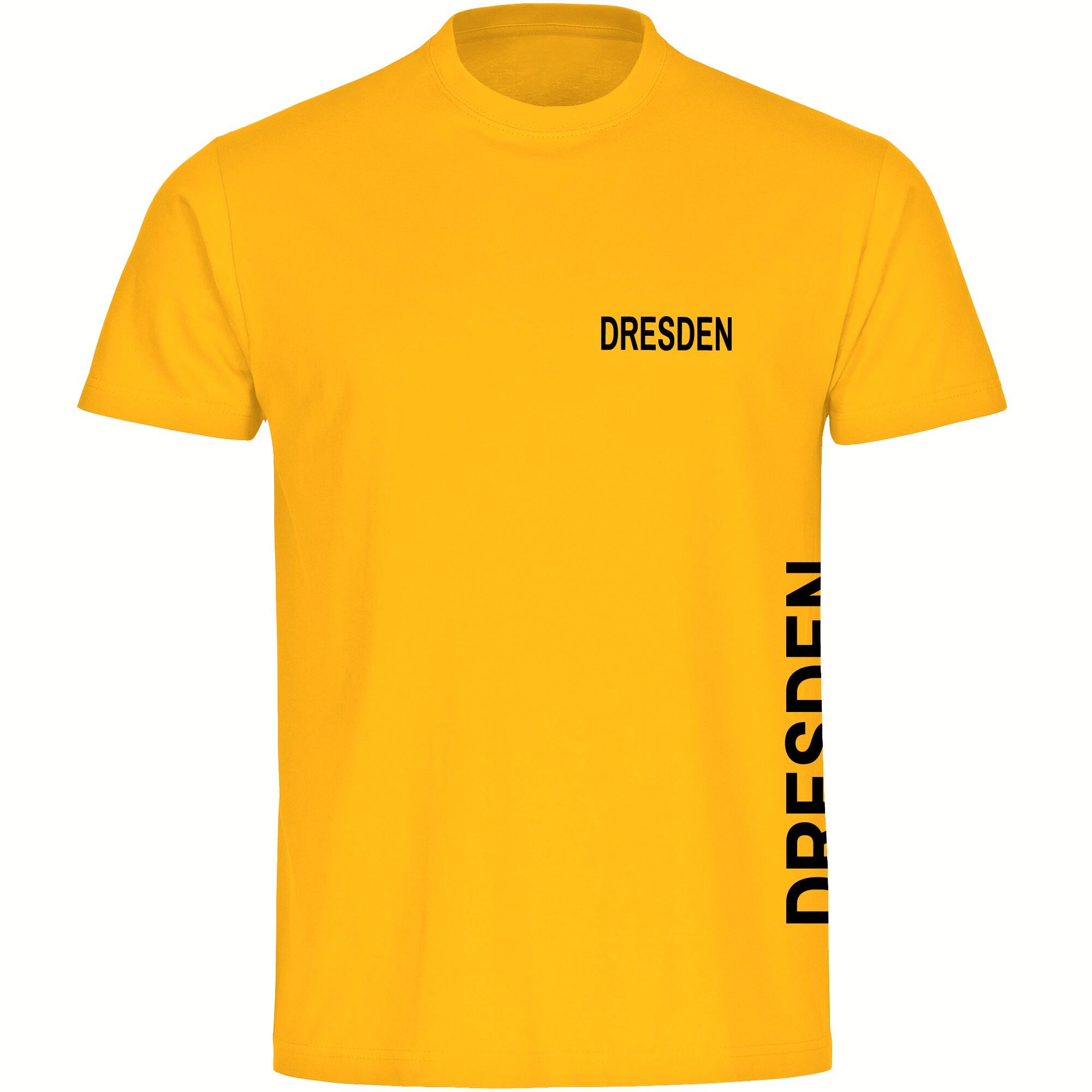 multifanshop Herren T-Shirt - Dresden - Brust & Seite - Druck schwarz - M&auml;nner - Bild 1