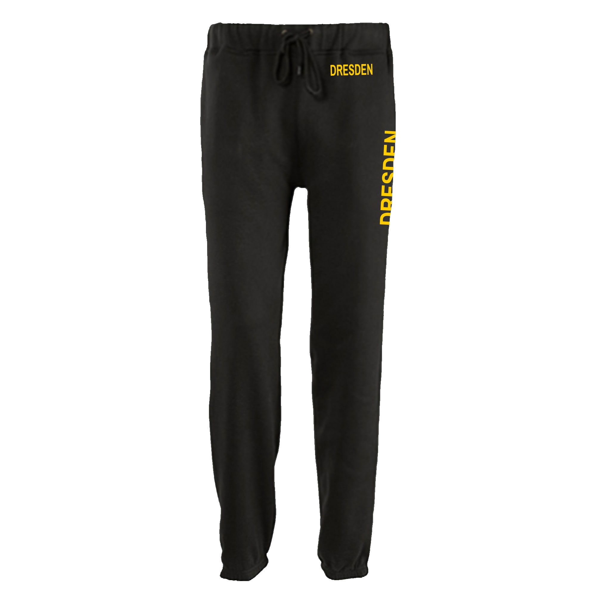 multifanshop Jogginghose - Dresden - Bund & Seite - Druck gelb - Trainingshose - Bild 1