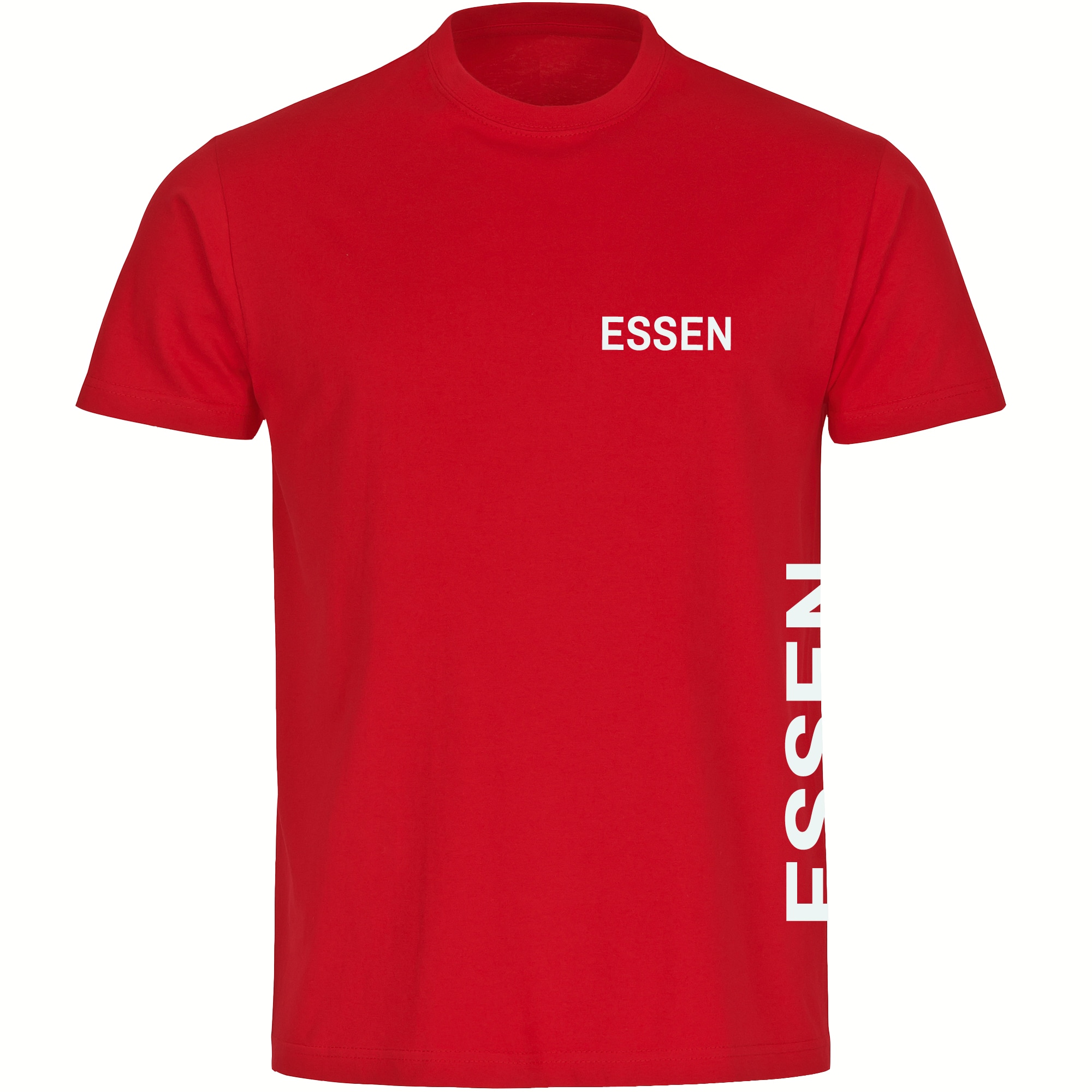 multifanshop Herren T-Shirt - Essen - Brust & Seite - Druck wei&szlig; - M&auml;nner - Bild 1
