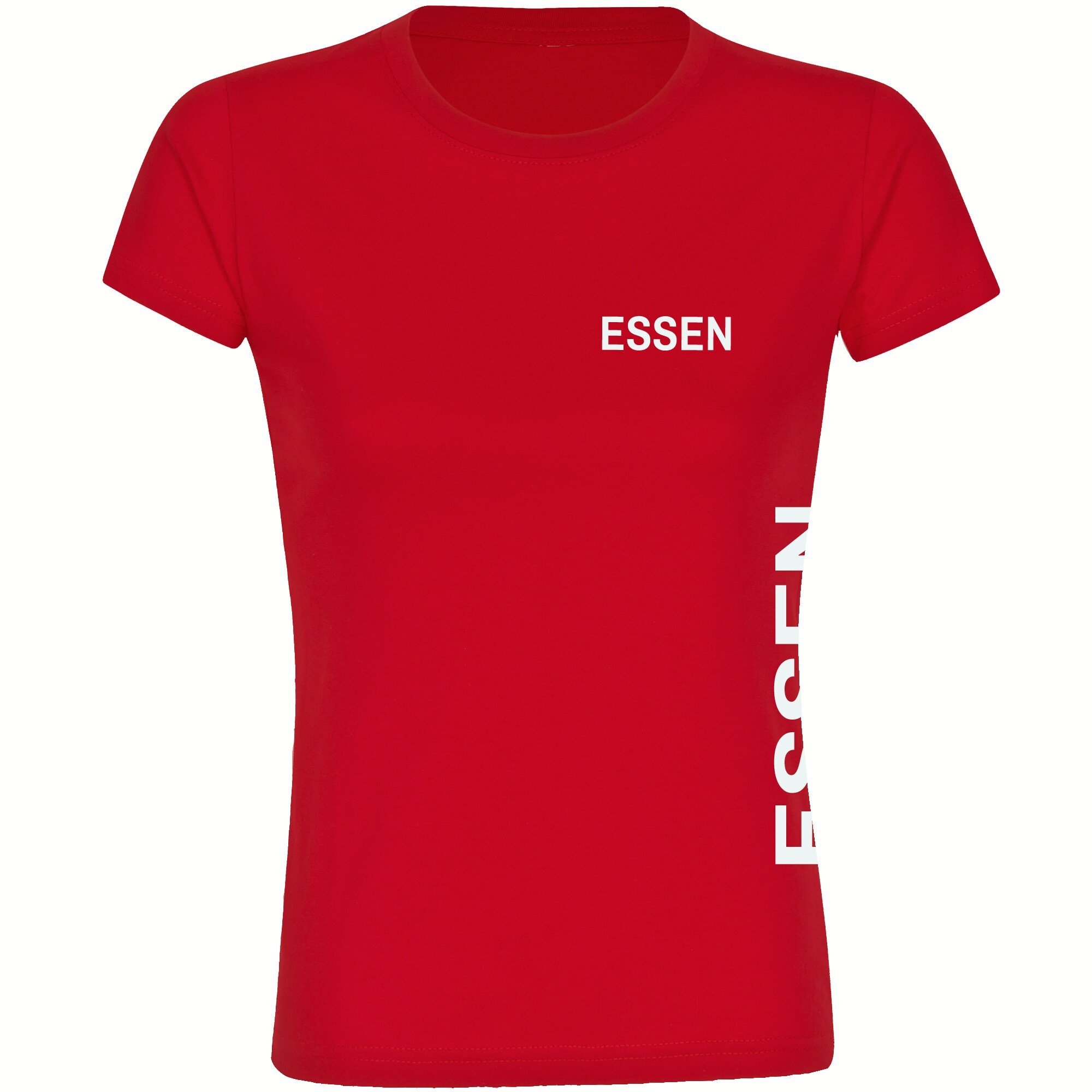 multifanshop Damen T-Shirt - Essen - Brust & Seite - Druck wei&szlig; - Frauen - Bild 1