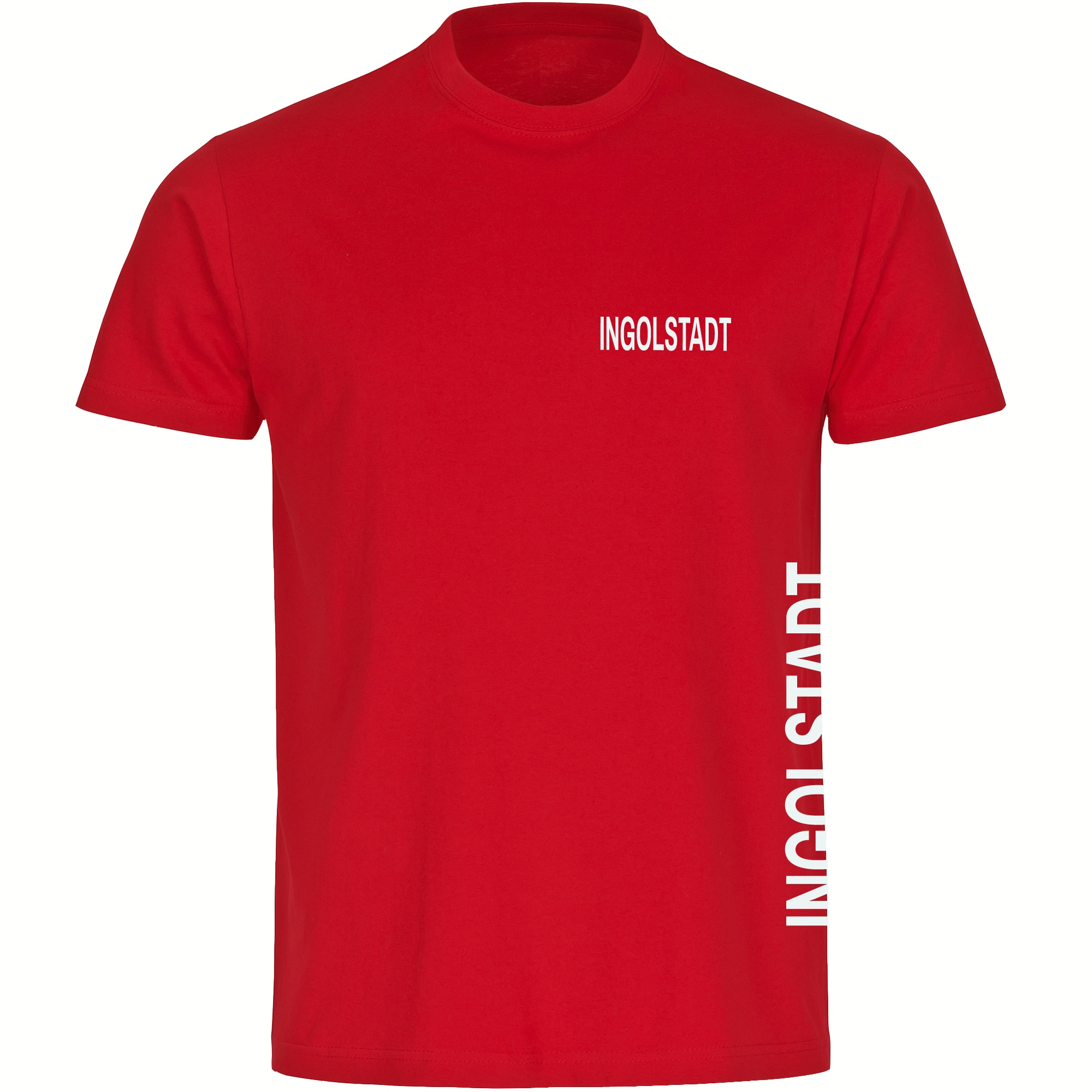 multifanshop Herren T-Shirt - Ingolstadt - Brust & Seite - Druck wei&szlig; - M&auml;nner - Bild 1