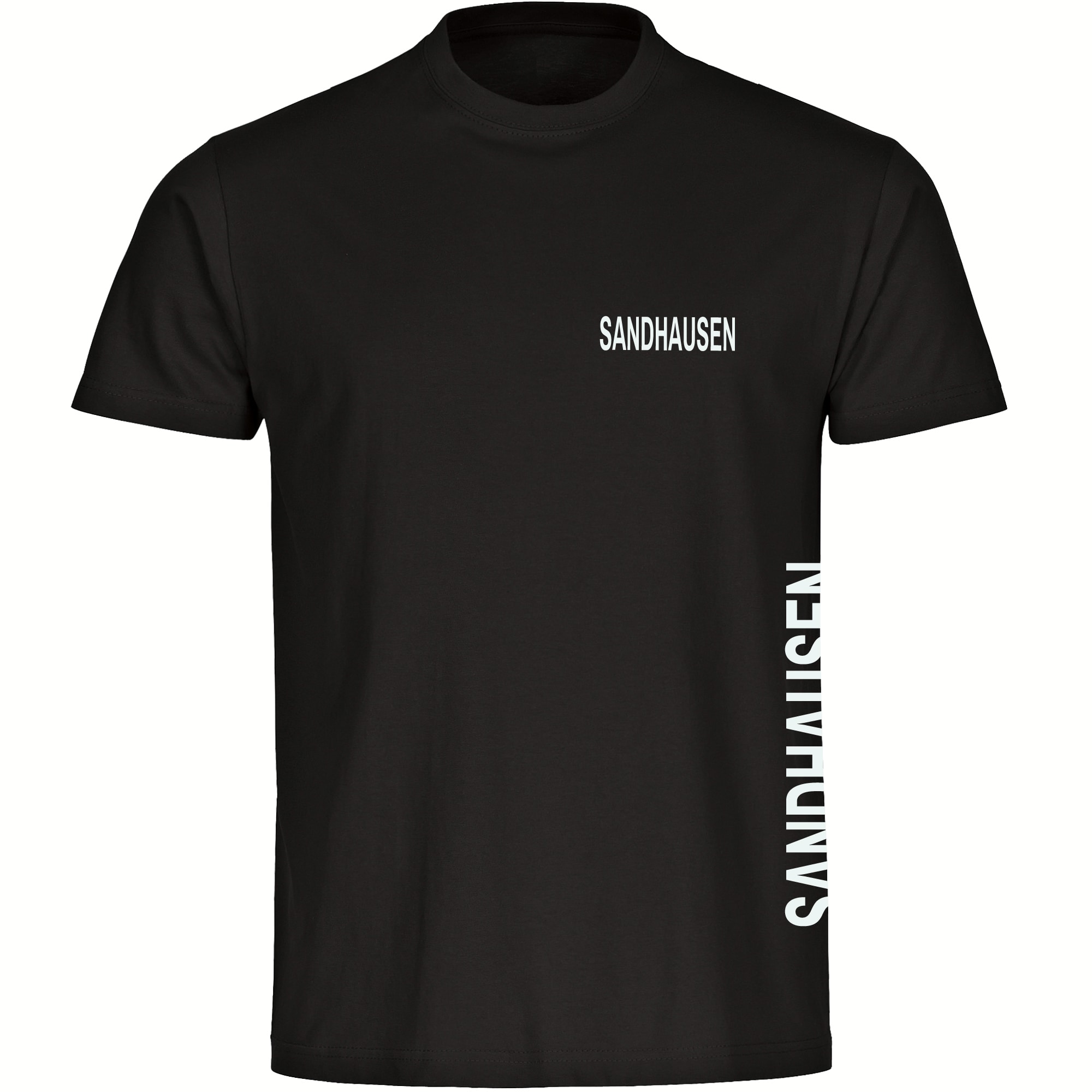 multifanshop Herren T-Shirt - Sandhausen - Brust & Seite - Druck wei&szlig; - M&auml;nner - Bild 1