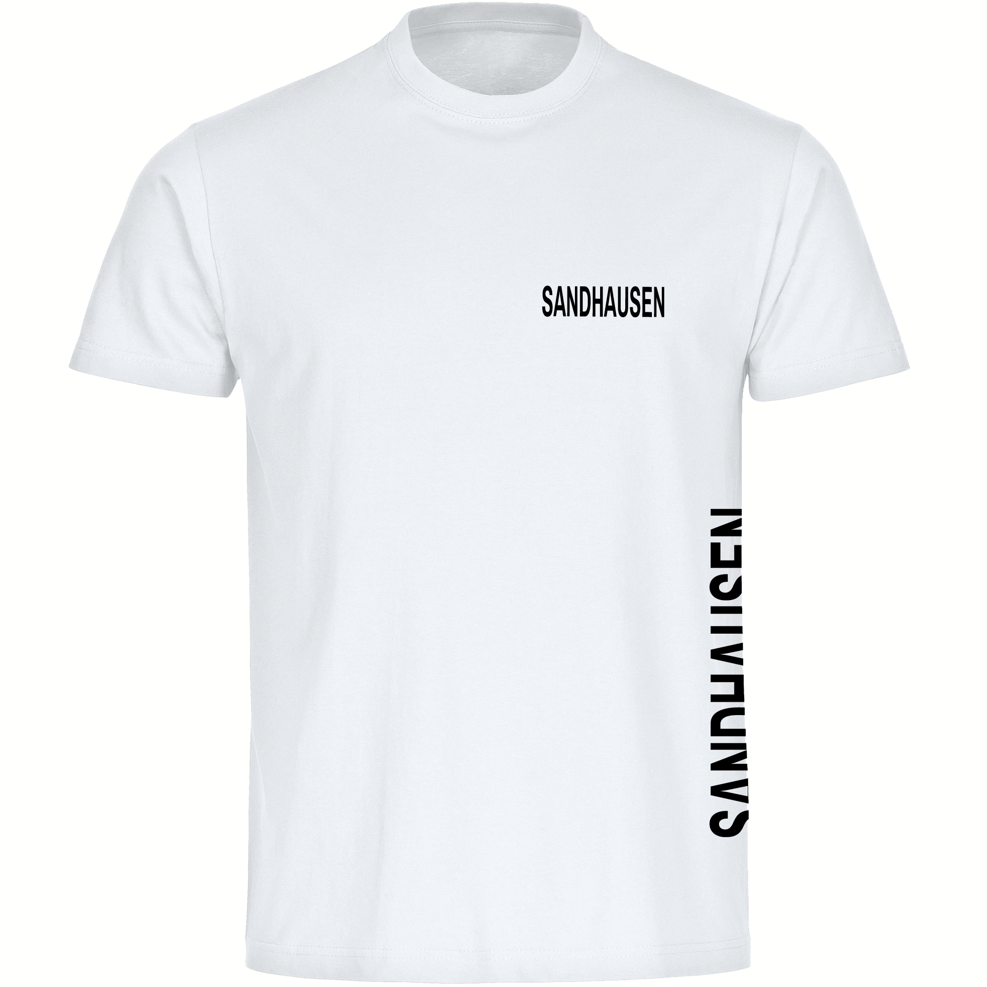 multifanshop Herren T-Shirt - Sandhausen - Brust & Seite - Druck schwarz - M&auml;nner - Bild 1