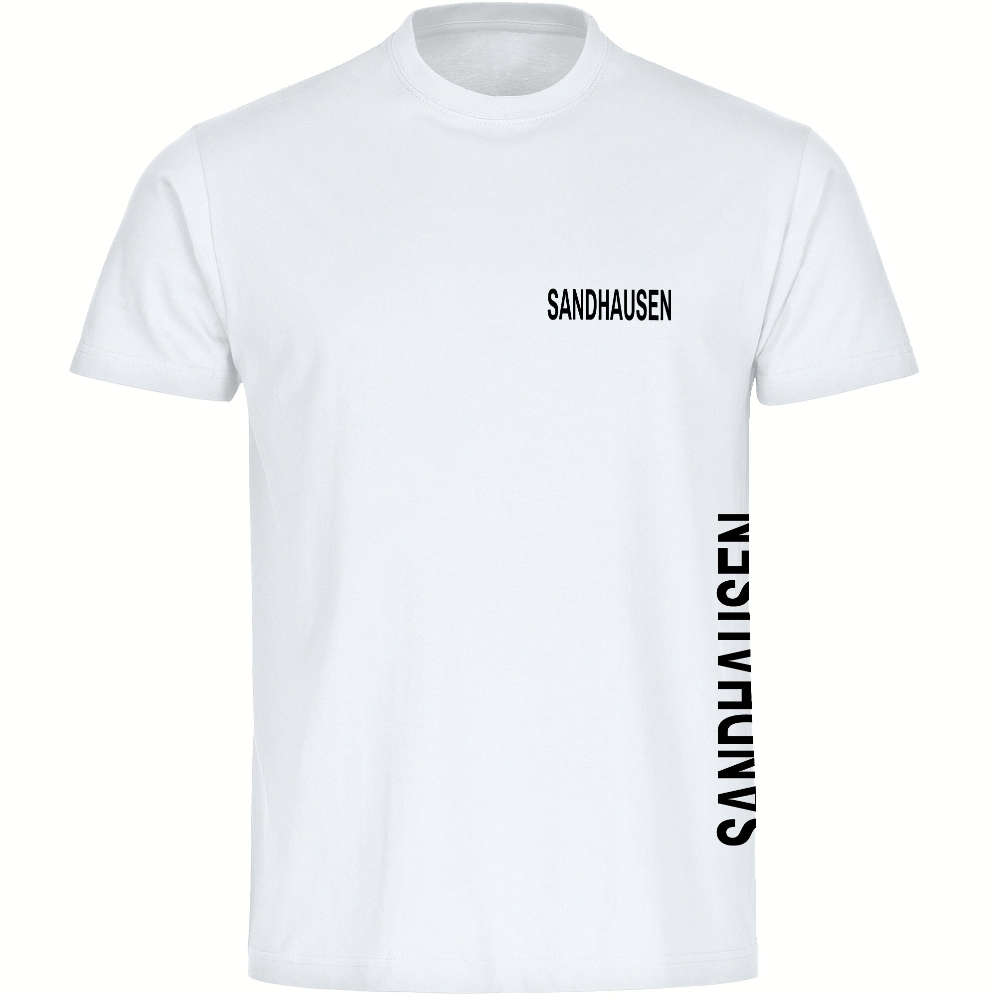 multifanshop Herren T-Shirt - Sandhausen - Brust & Seite - Druck schwarz - M&auml;nner - Bild 1
